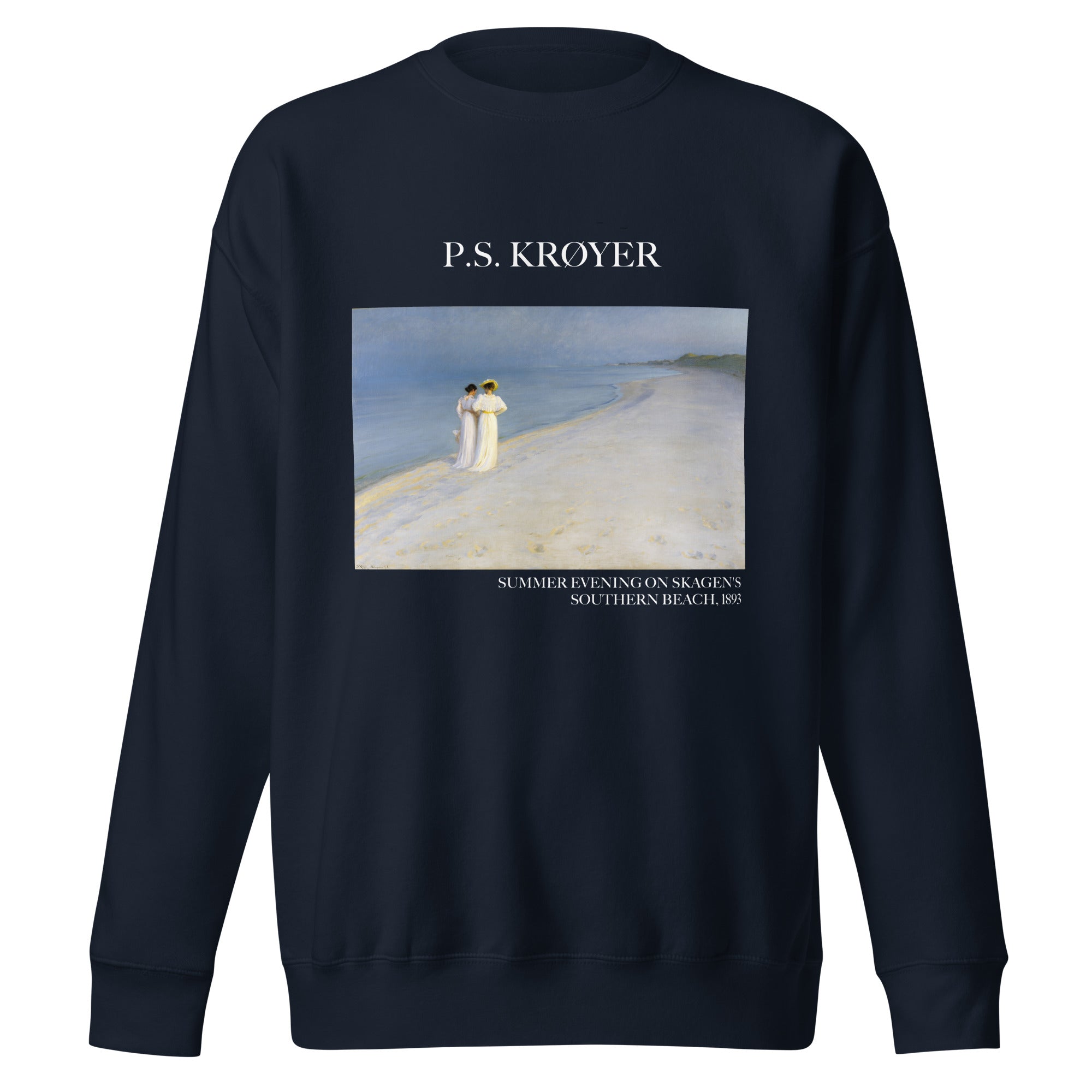 PS Krøyer 'Sommerabend am Südstrand von Skagen' Berühmtes Gemälde-Sweatshirt | Unisex Premium Sweatshirt