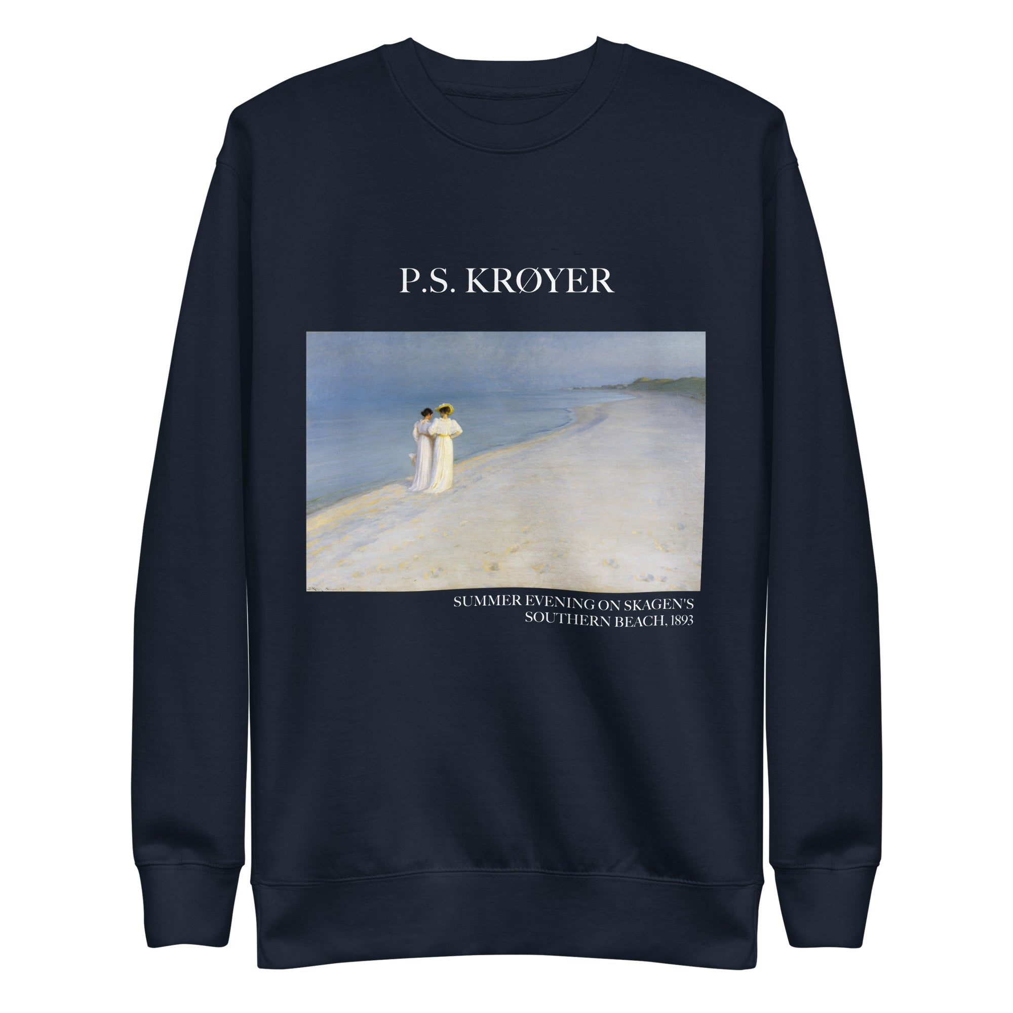 PS Krøyer 'Sommerabend am Südstrand von Skagen' Berühmtes Gemälde-Sweatshirt | Unisex Premium Sweatshirt