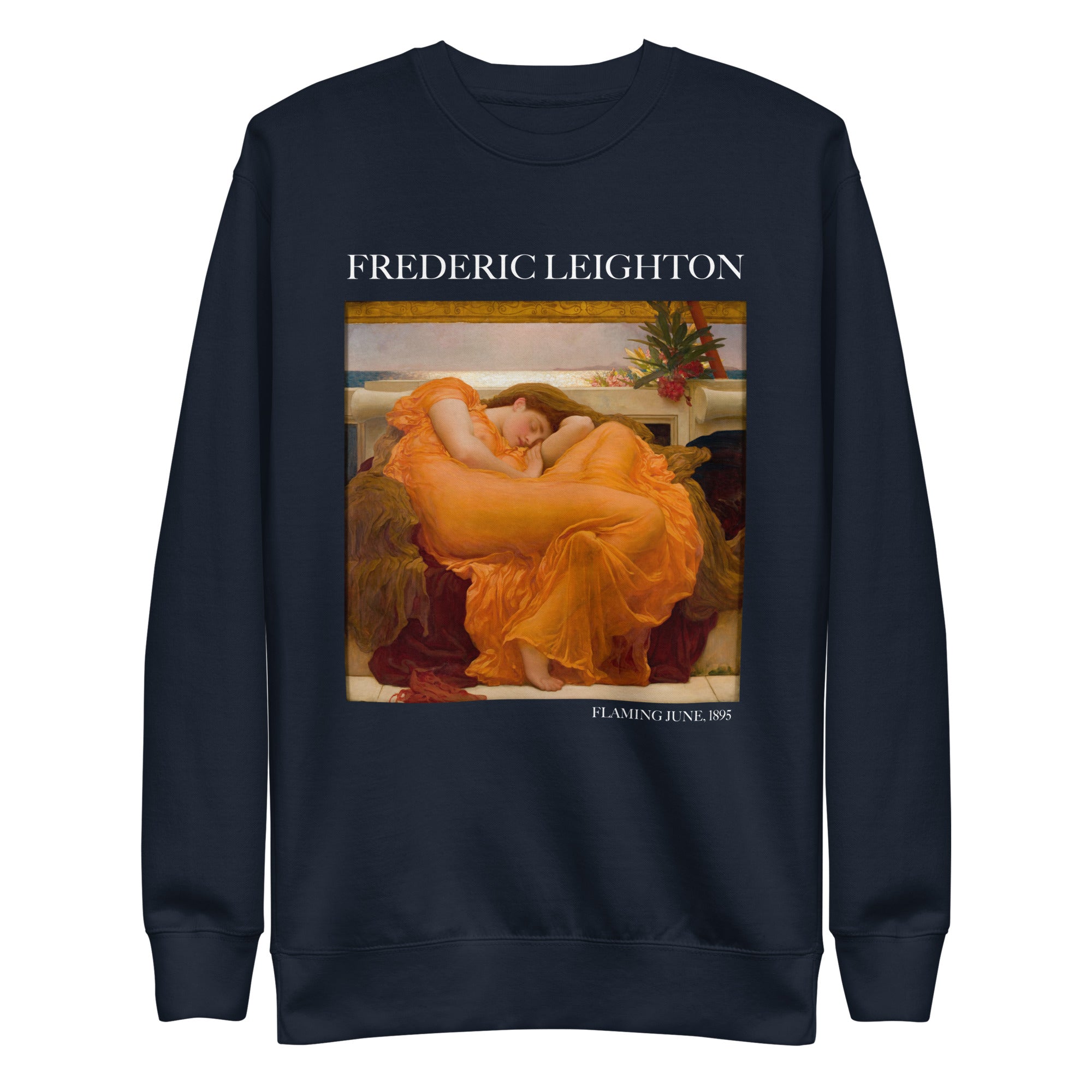 Sweatshirt mit berühmtem Gemälde „Flaming June“ von Frederic Leighton | Premium-Sweatshirt für Unisex