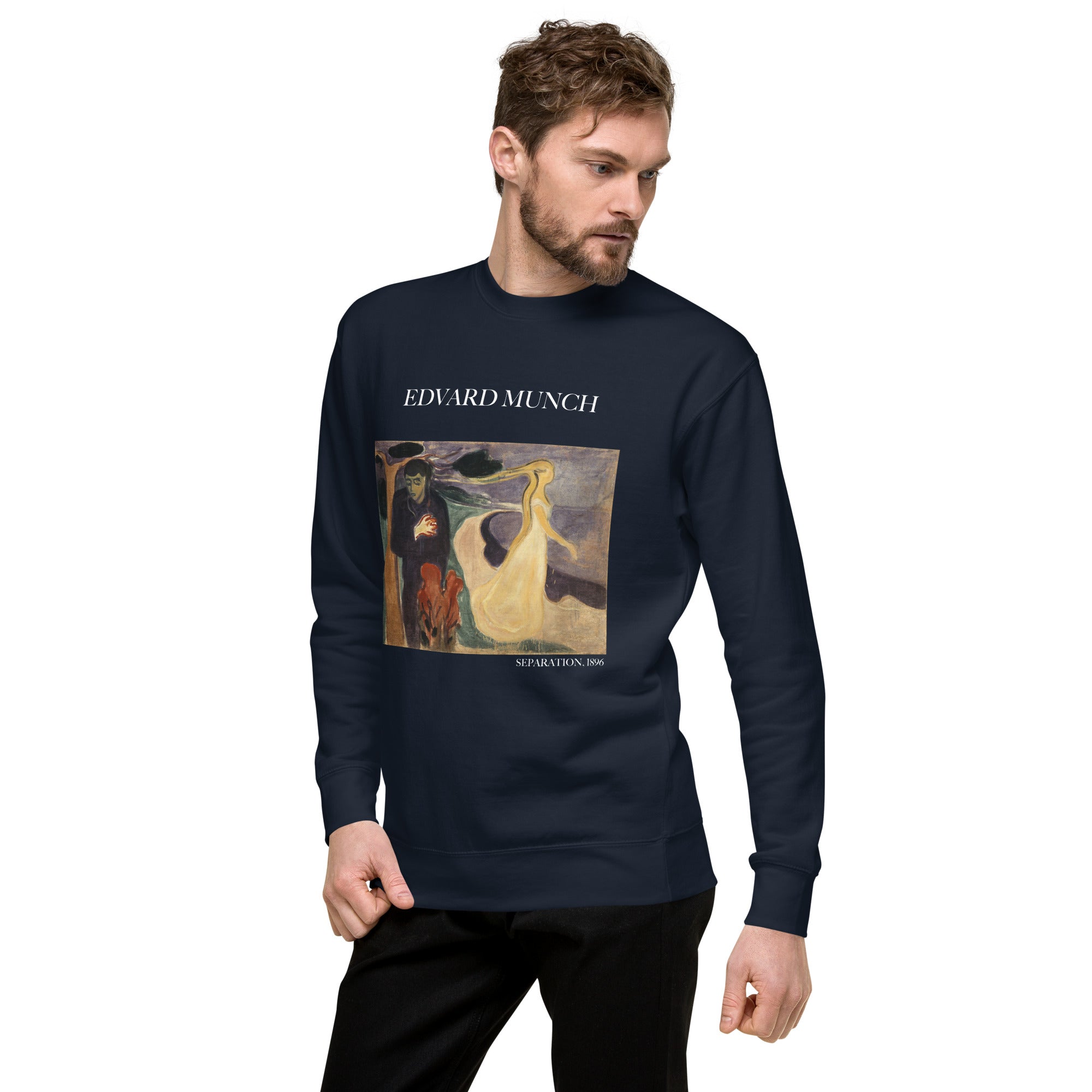 Sweatshirt mit berühmtem Gemälde „Separation“ von Edvard Munch, Premium-Unisex-Sweatshirt