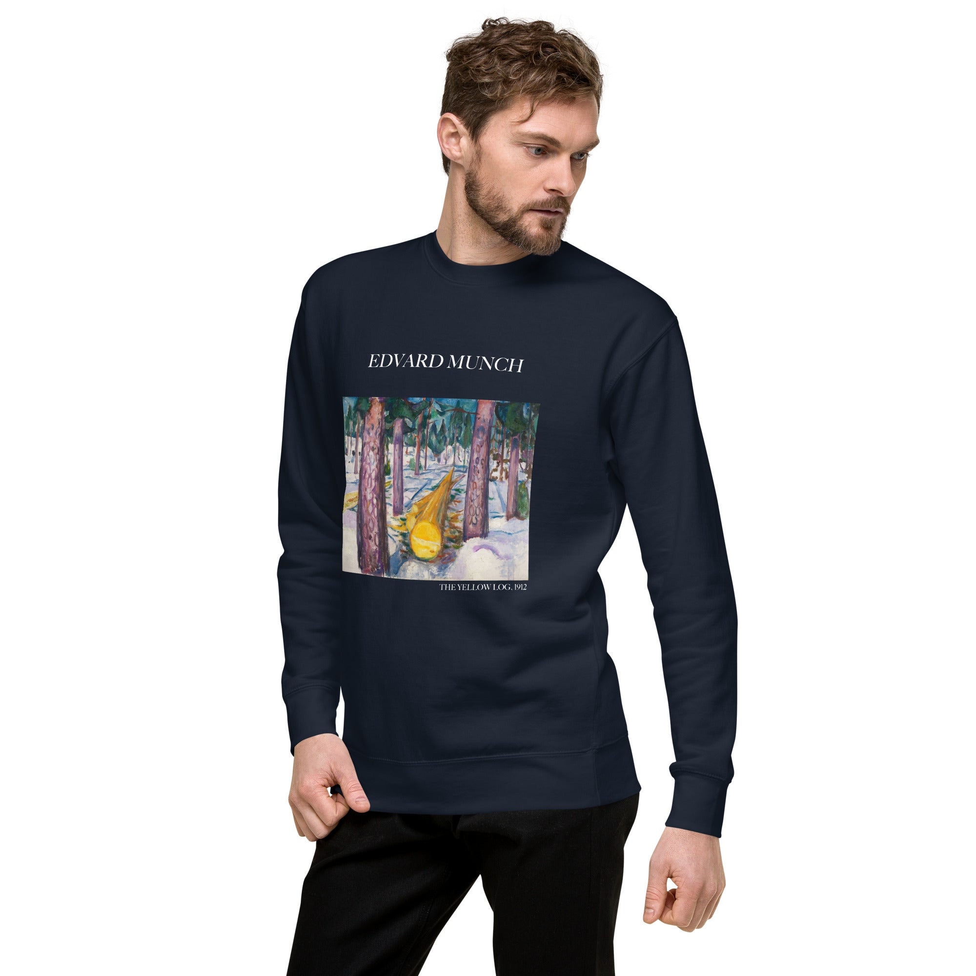 Sweatshirt mit berühmtem Gemälde „Der gelbe Baumstamm“ von Edvard Munch | Premium-Sweatshirt für Unisex