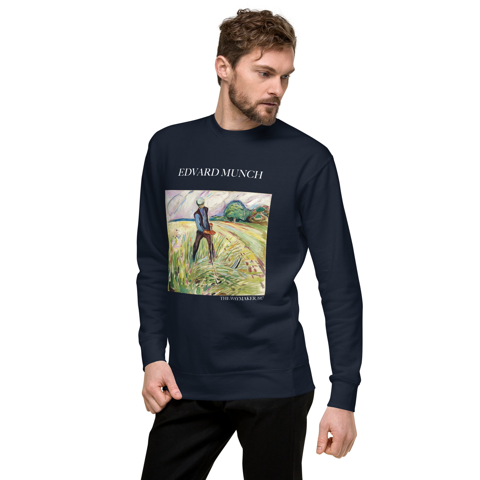 Sweatshirt mit berühmtem Gemälde „Der Heumacher“ von Edvard Munch, Premium-Unisex-Sweatshirt