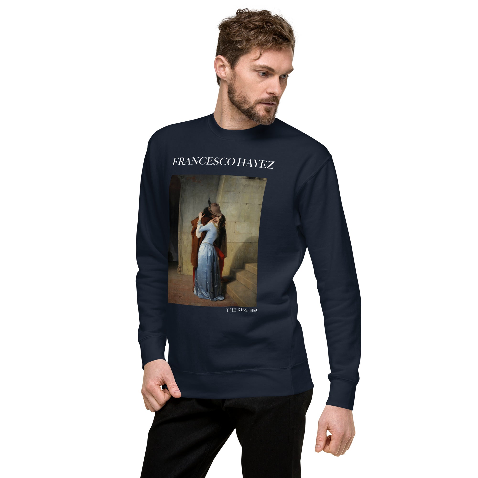 Sweatshirt mit berühmtem Gemälde „Der Kuss“ von Francesco Hayez | Premium-Sweatshirt für Unisex