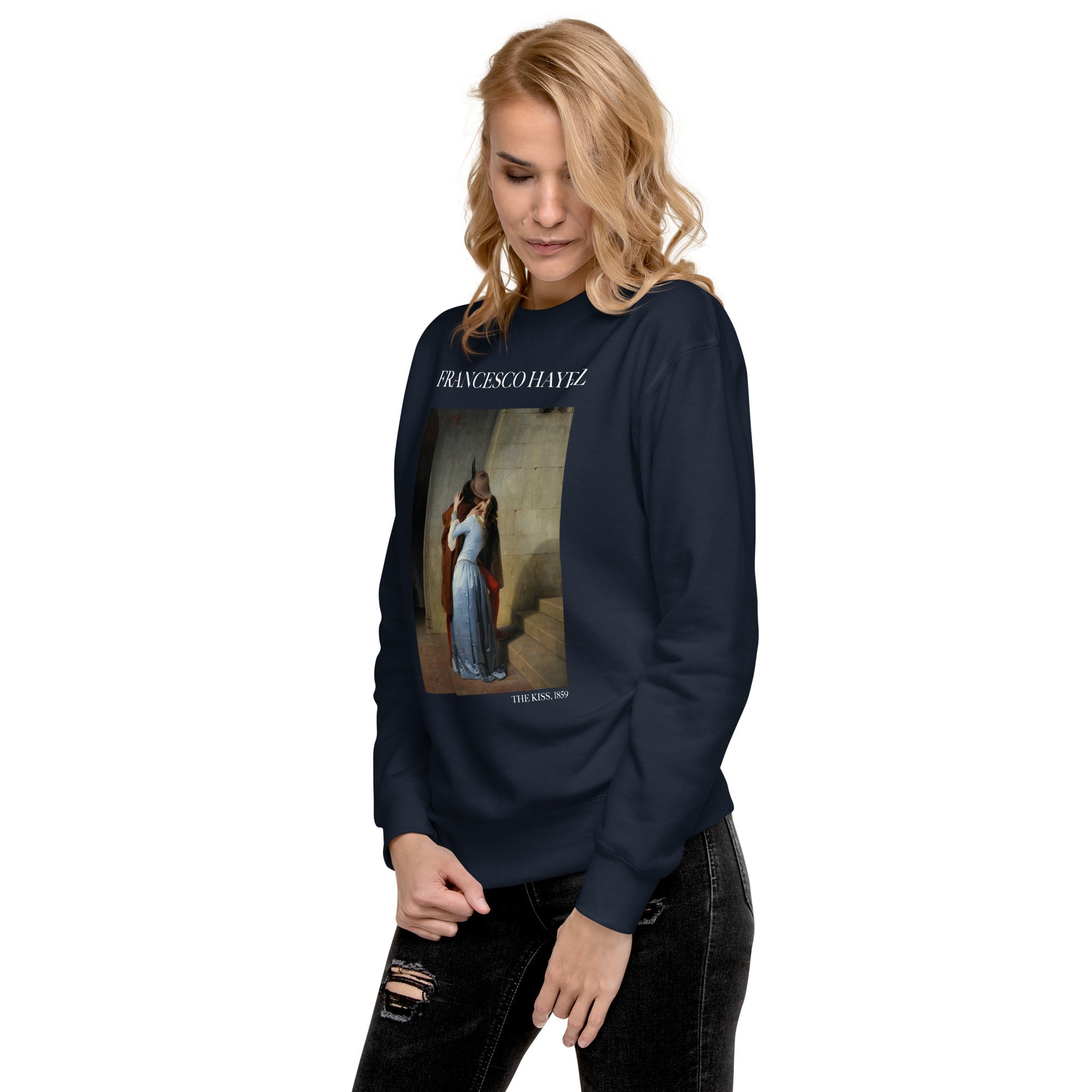 Sweatshirt mit berühmtem Gemälde „Der Kuss“ von Francesco Hayez | Premium-Sweatshirt für Unisex