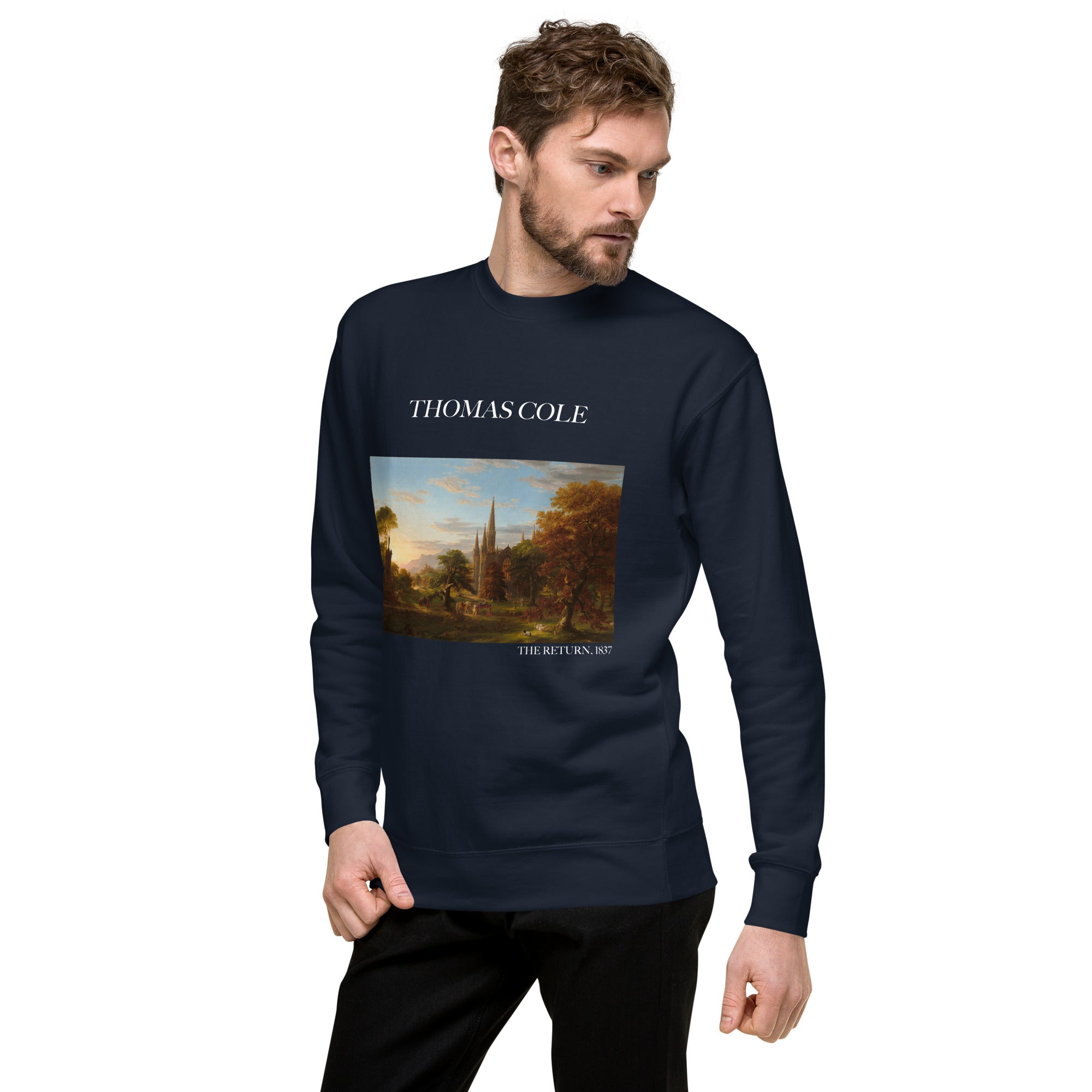 Thomas Cole - Sweatshirt mit berühmtem Gemälde „The Return“ | Premium-Unisex-Sweatshirt