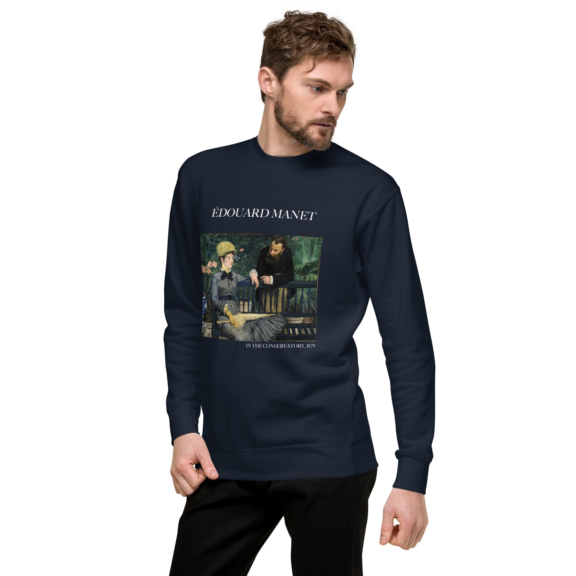 Sweatshirt mit berühmtem Gemälde „Im Wintergarten“ von Édouard Manet, Premium-Unisex-Sweatshirt