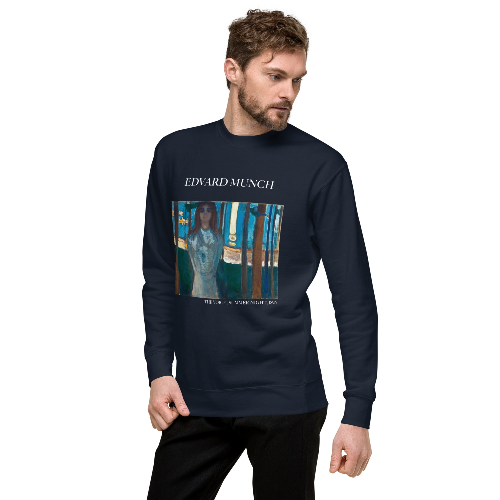 Sweatshirt mit berühmtem Gemälde „Die Stimme, Sommernacht“ von Edvard Munch | Premium-Sweatshirt für Unisex