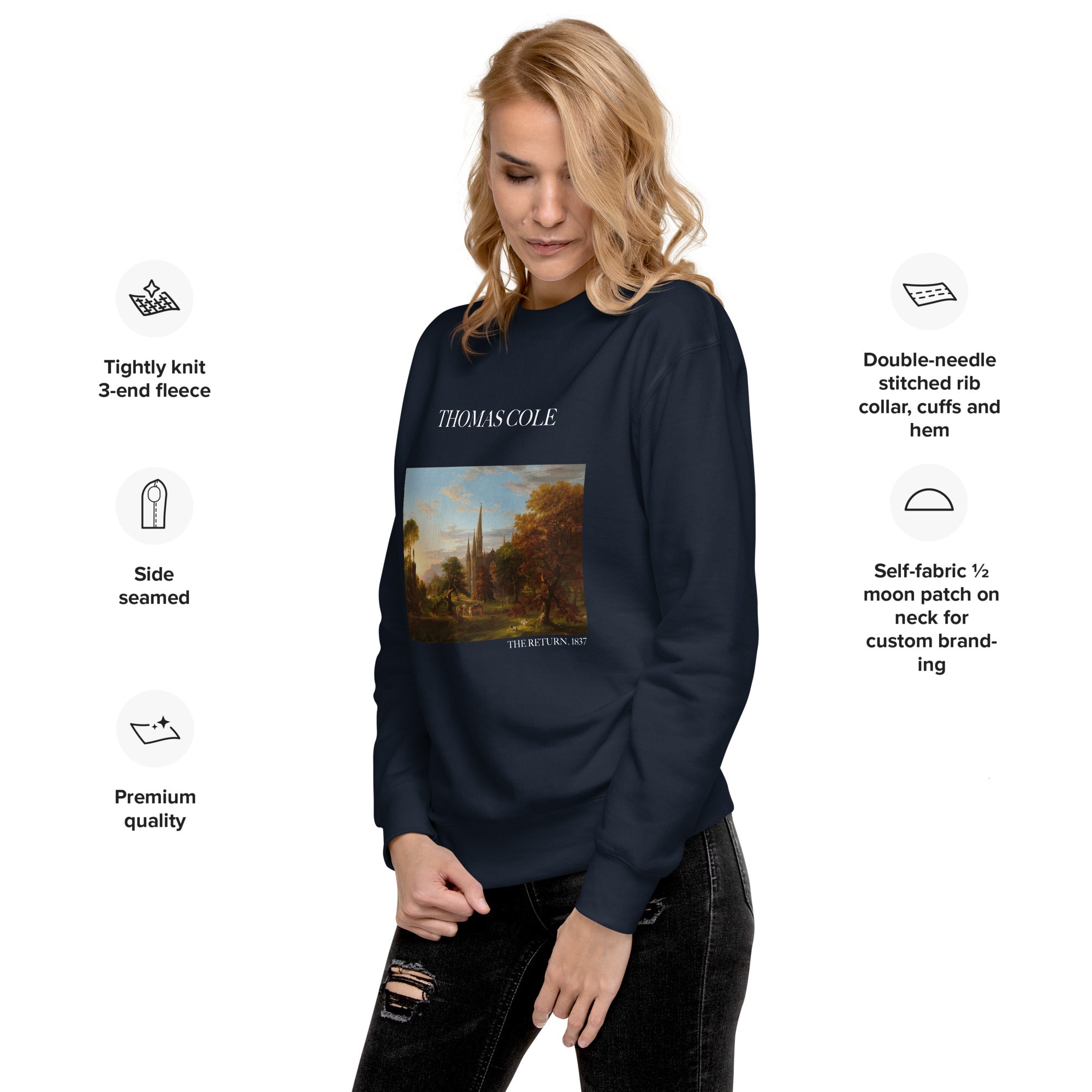 Thomas Cole - Sweatshirt mit berühmtem Gemälde „The Return“ | Premium-Unisex-Sweatshirt