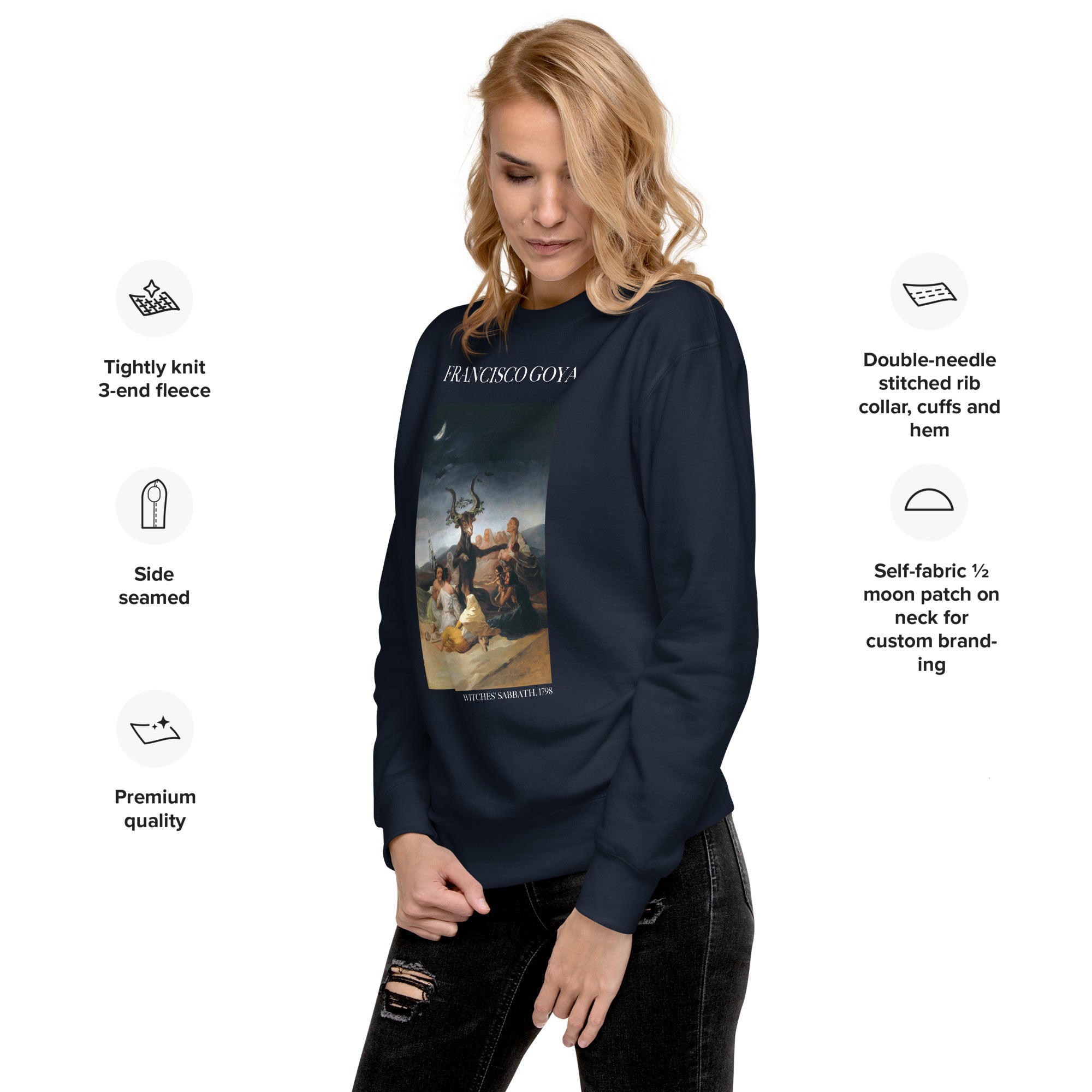 Francisco Goya 'Hexensabbat' Berühmtes Gemälde Sweatshirt | Unisex Premium Sweatshirt