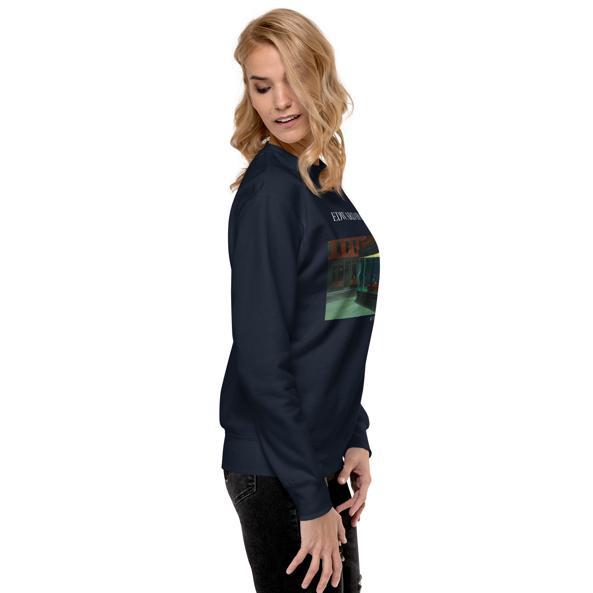 Edward Hopper 'Nighthawks' Famous Painting Sweatshirt | Unisex Premium Sweatshirt