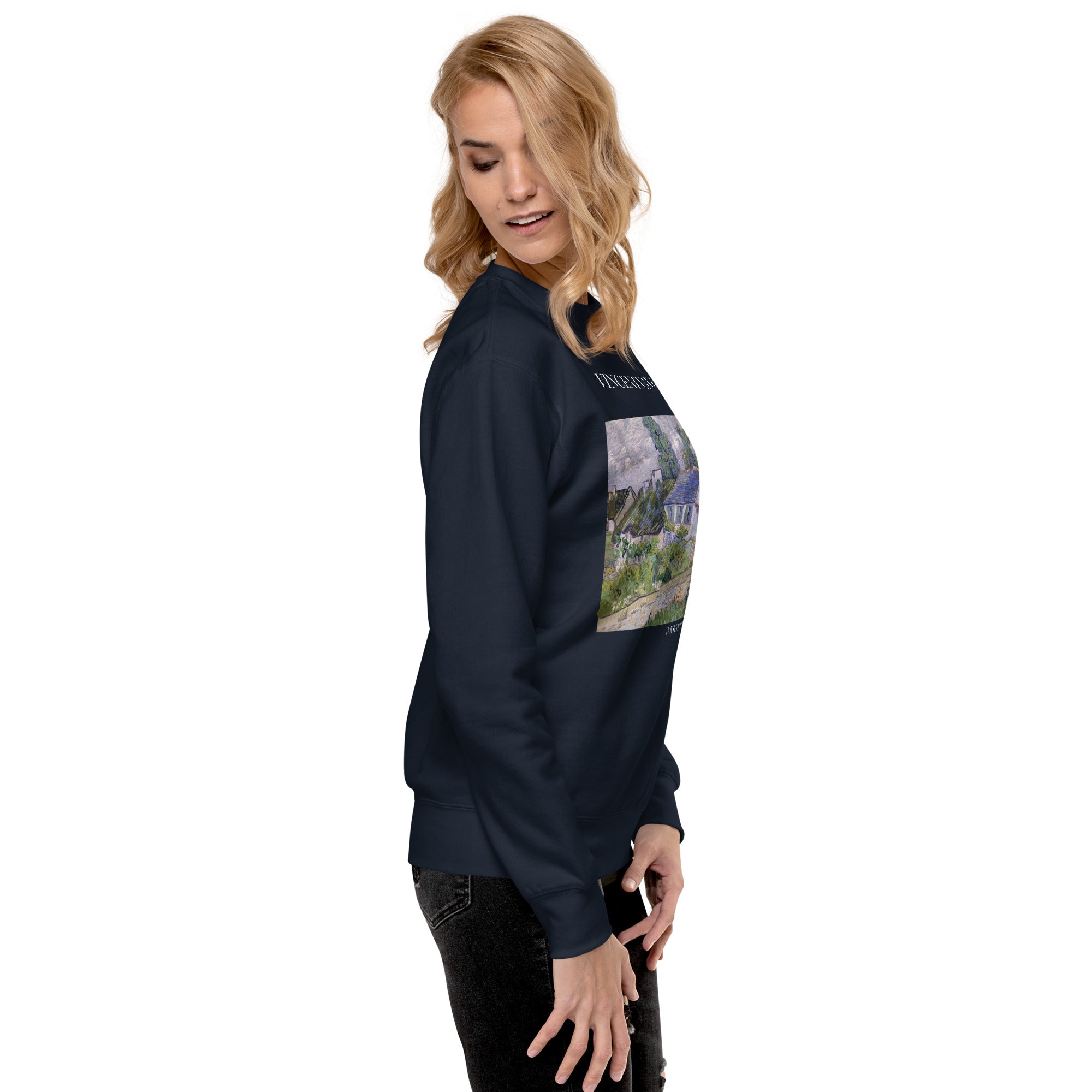 Sweatshirt mit berühmtem Gemälde „Häuser bei Auvers“ von Vincent van Gogh | Premium-Sweatshirt für Unisex