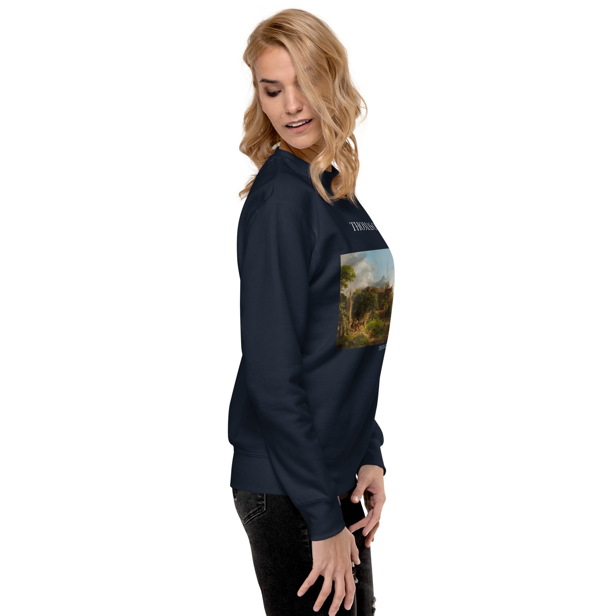 Sweatshirt mit berühmtem Gemälde „The Departure“ von Thomas Cole | Premium-Unisex-Sweatshirt