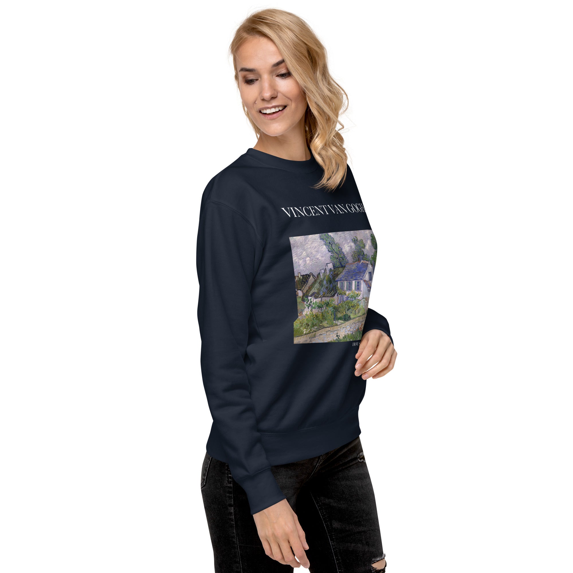 Sweatshirt mit berühmtem Gemälde „Häuser bei Auvers“ von Vincent van Gogh | Premium-Sweatshirt für Unisex