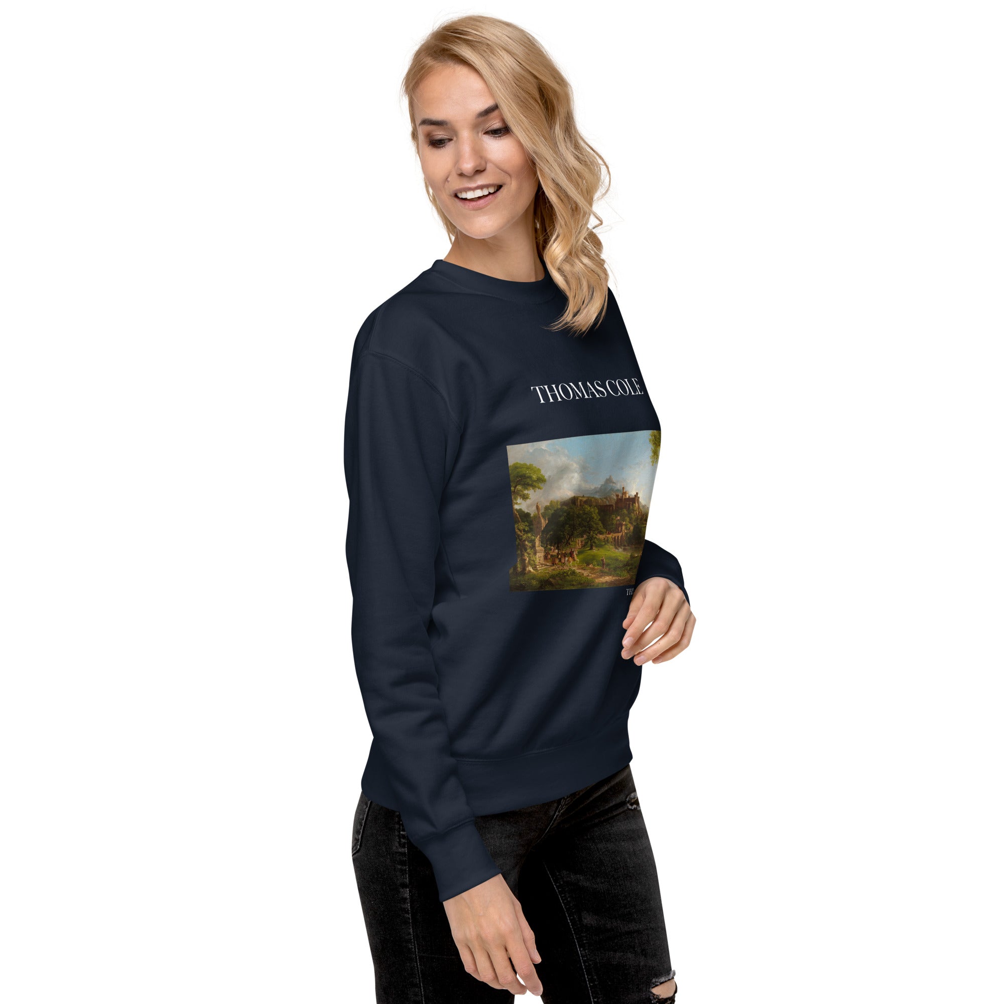 Sweatshirt mit berühmtem Gemälde „The Departure“ von Thomas Cole | Premium-Unisex-Sweatshirt