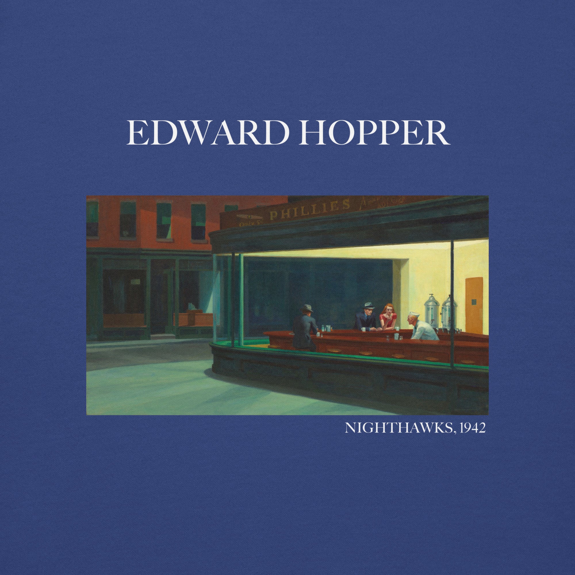 Sweatshirt mit berühmtem Gemälde „Nighthawks“ von Edward Hopper | Premium-Sweatshirt für Unisex