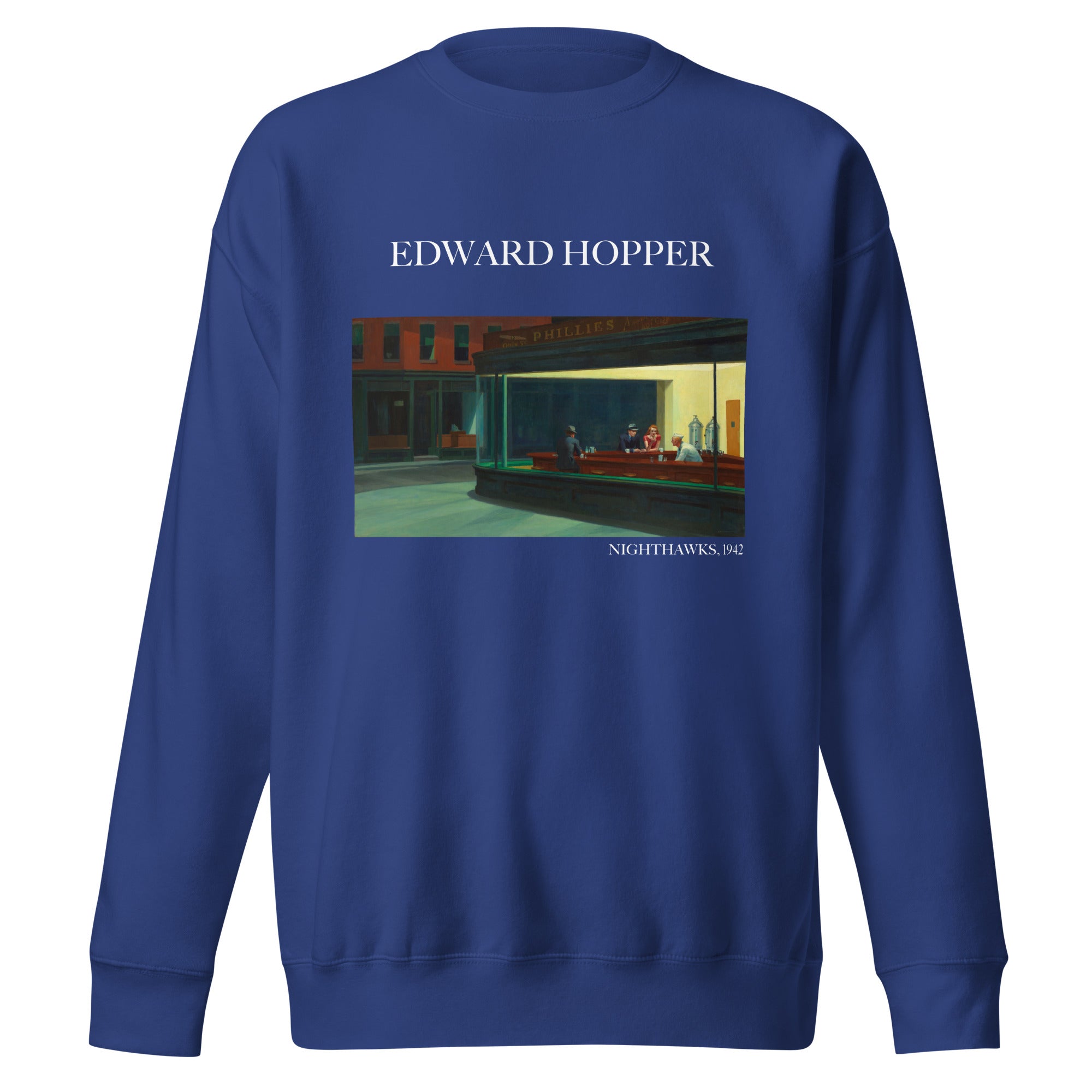 Sweatshirt mit berühmtem Gemälde „Nighthawks“ von Edward Hopper | Premium-Sweatshirt für Unisex