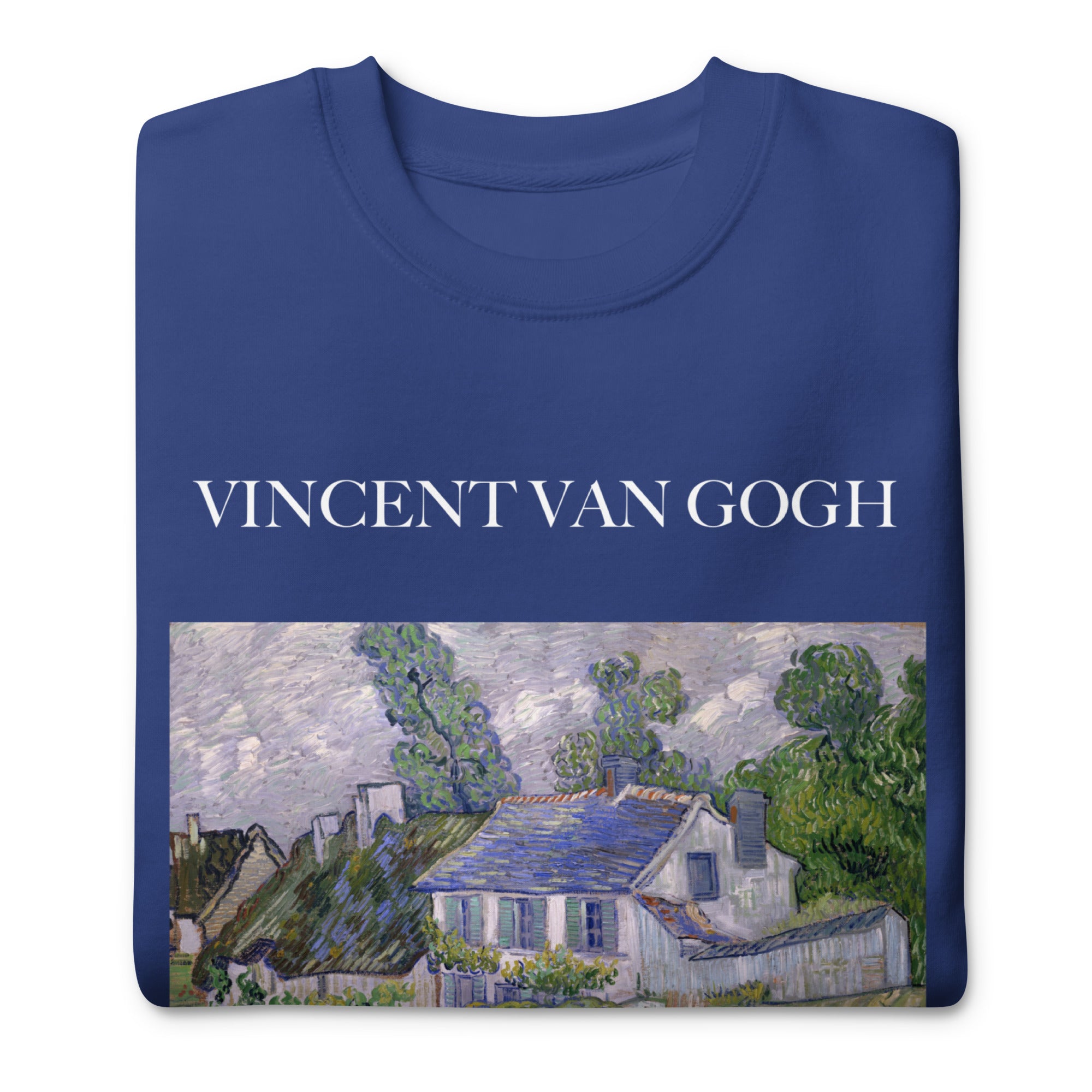 Sweatshirt mit berühmtem Gemälde „Häuser bei Auvers“ von Vincent van Gogh | Premium-Sweatshirt für Unisex