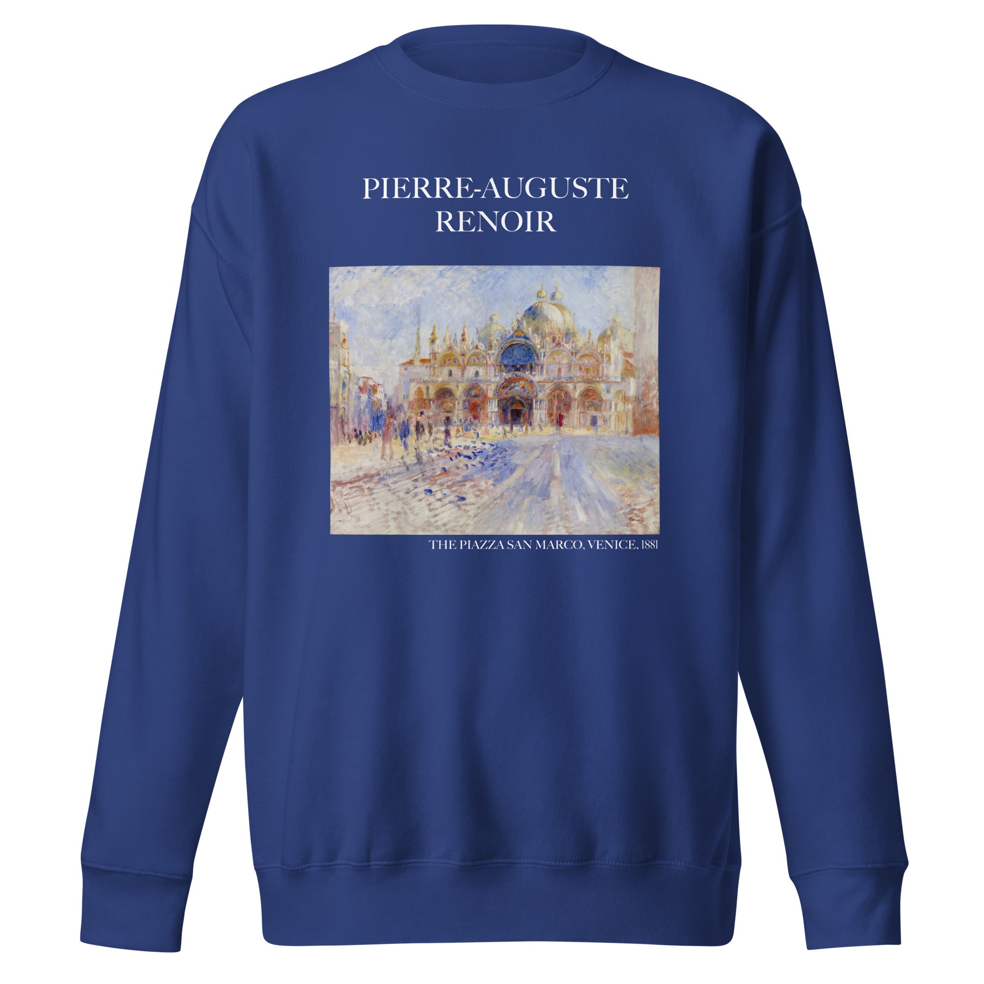 Pierre-Auguste Renoir 'The Piazza San Marco, Venice' Famous Painting Sweatshirt | Unisex Premium Sweatshirt