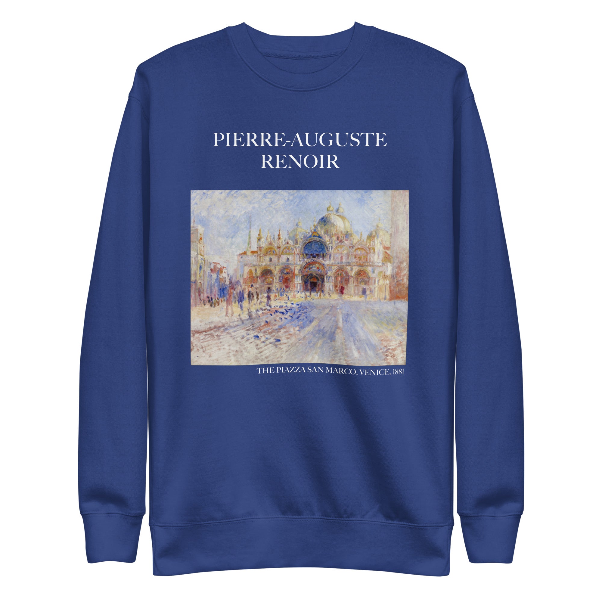 Pierre-Auguste Renoir 'The Piazza San Marco, Venice' Famous Painting Sweatshirt | Unisex Premium Sweatshirt