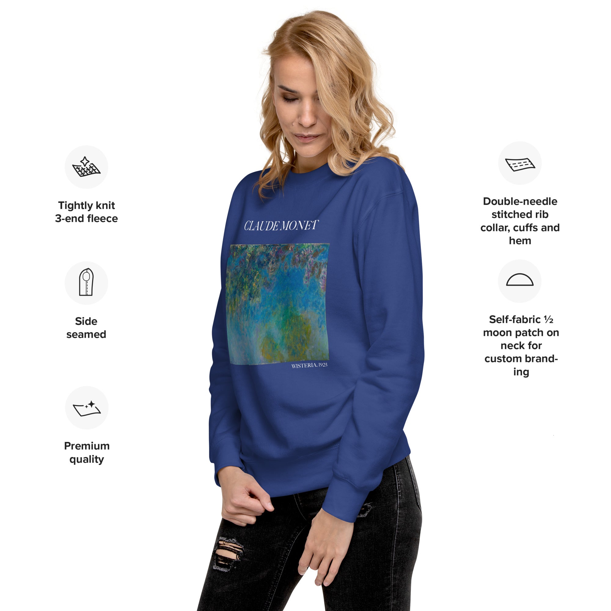 Claude Monet 'Wisteria' Famous Painting Sweatshirt | Unisex Premium Sweatshirt