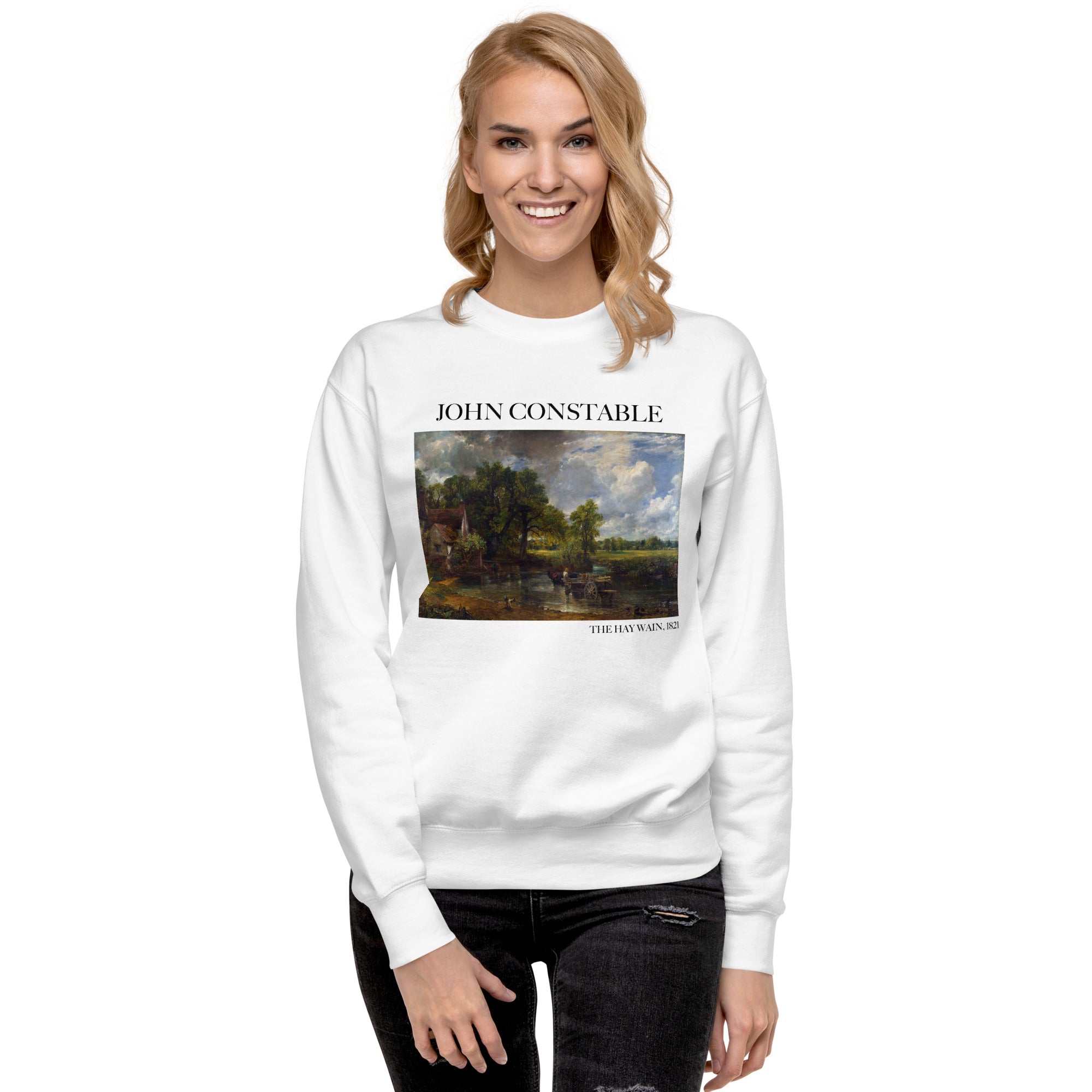 Sweatshirt mit berühmtem Gemälde „The Hay Wain“ von John Constable | Premium-Unisex-Sweatshirt