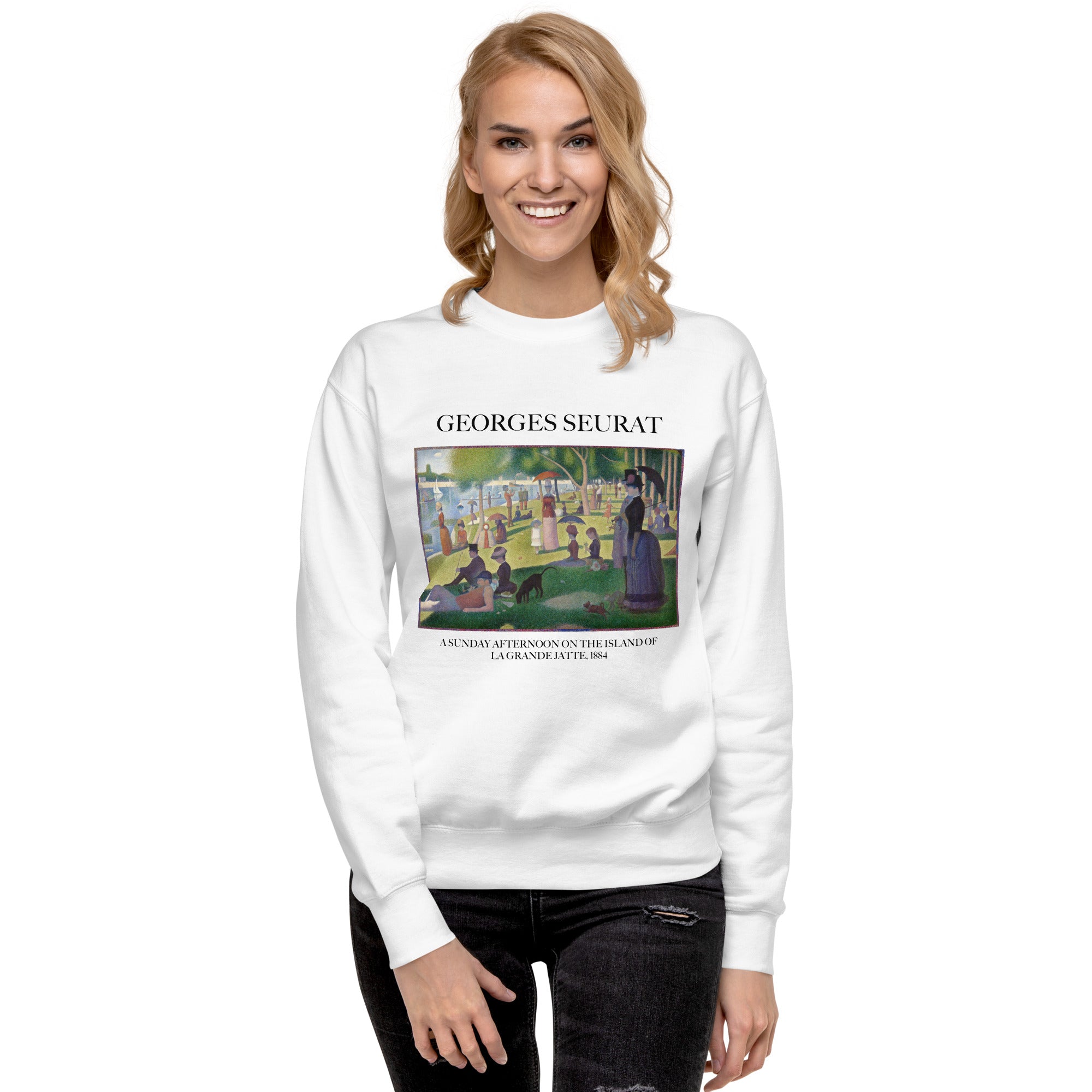 Georges Seurat 'A Sunday Afternoon on the Island of La Grande Jatte' Famous Painting Sweatshirt | Unisex Premium Sweatshirt