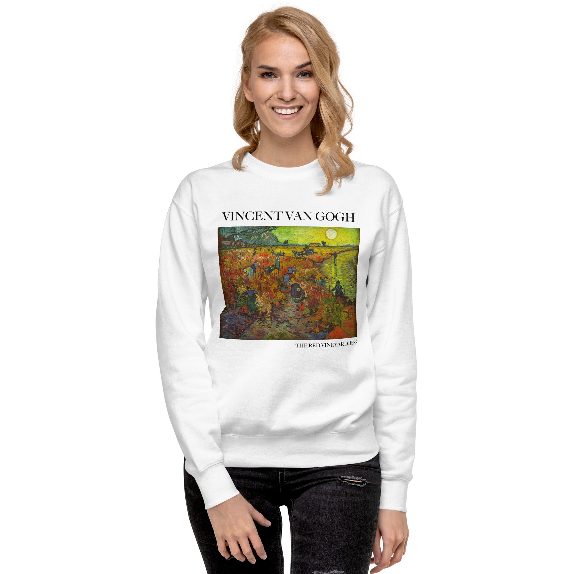 Vincent van Gogh 'The Red Vineyard' Famous Painting Sweatshirt | Unisex Premium Sweatshirt