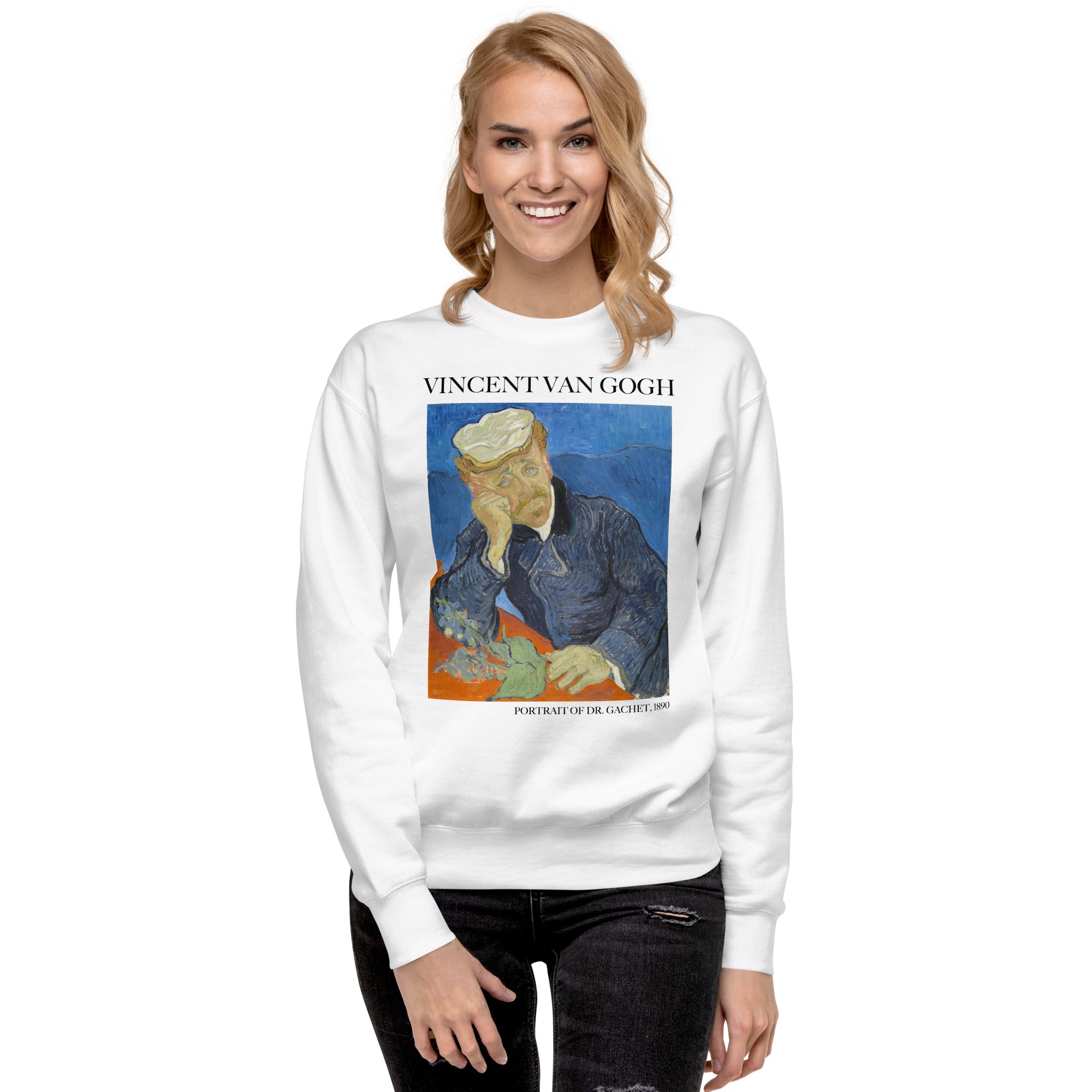 Vincent van Gogh 'Portrait of Dr. Gachet' Famous Painting Sweatshirt | Unisex Premium Sweatshirt