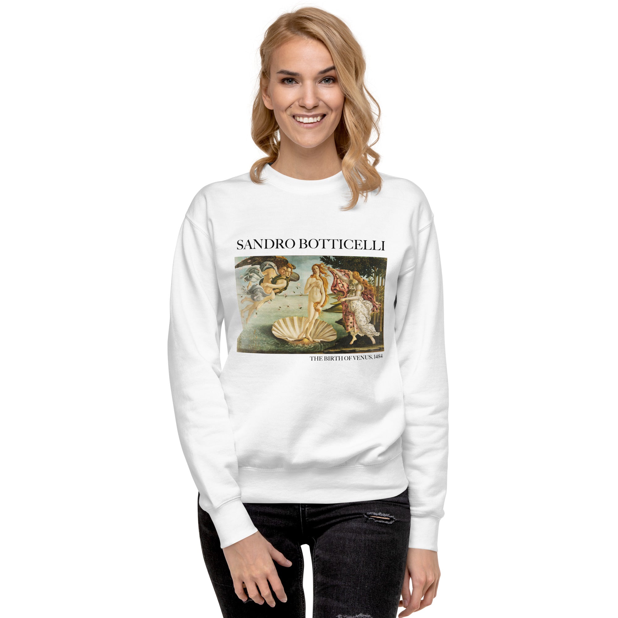 Sweatshirt mit berühmtem Gemälde „Die Geburt der Venus“ von Sandro Botticelli | Premium-Unisex-Sweatshirt