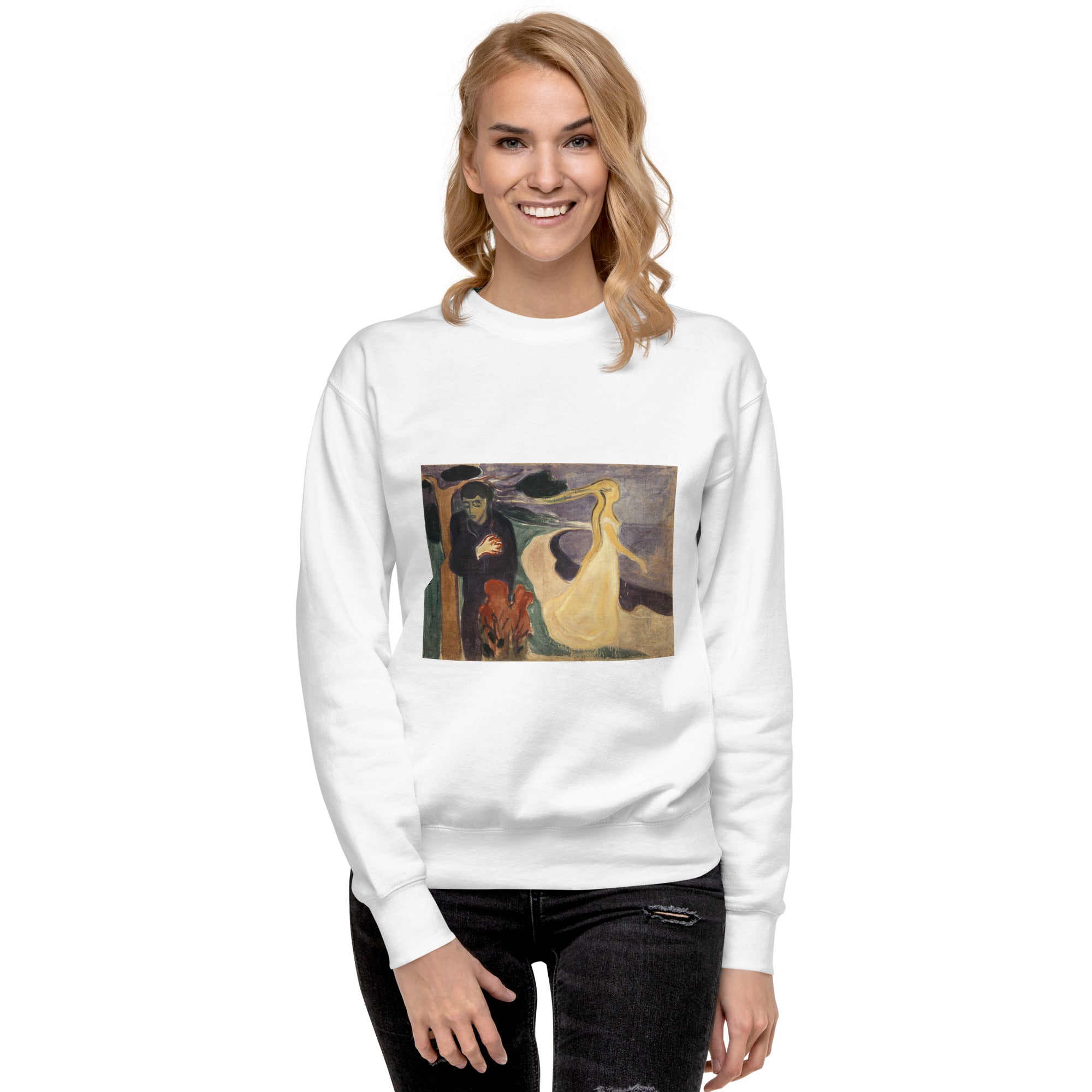 Sweatshirt mit berühmtem Gemälde „Separation“ von Edvard Munch, Premium-Unisex-Sweatshirt