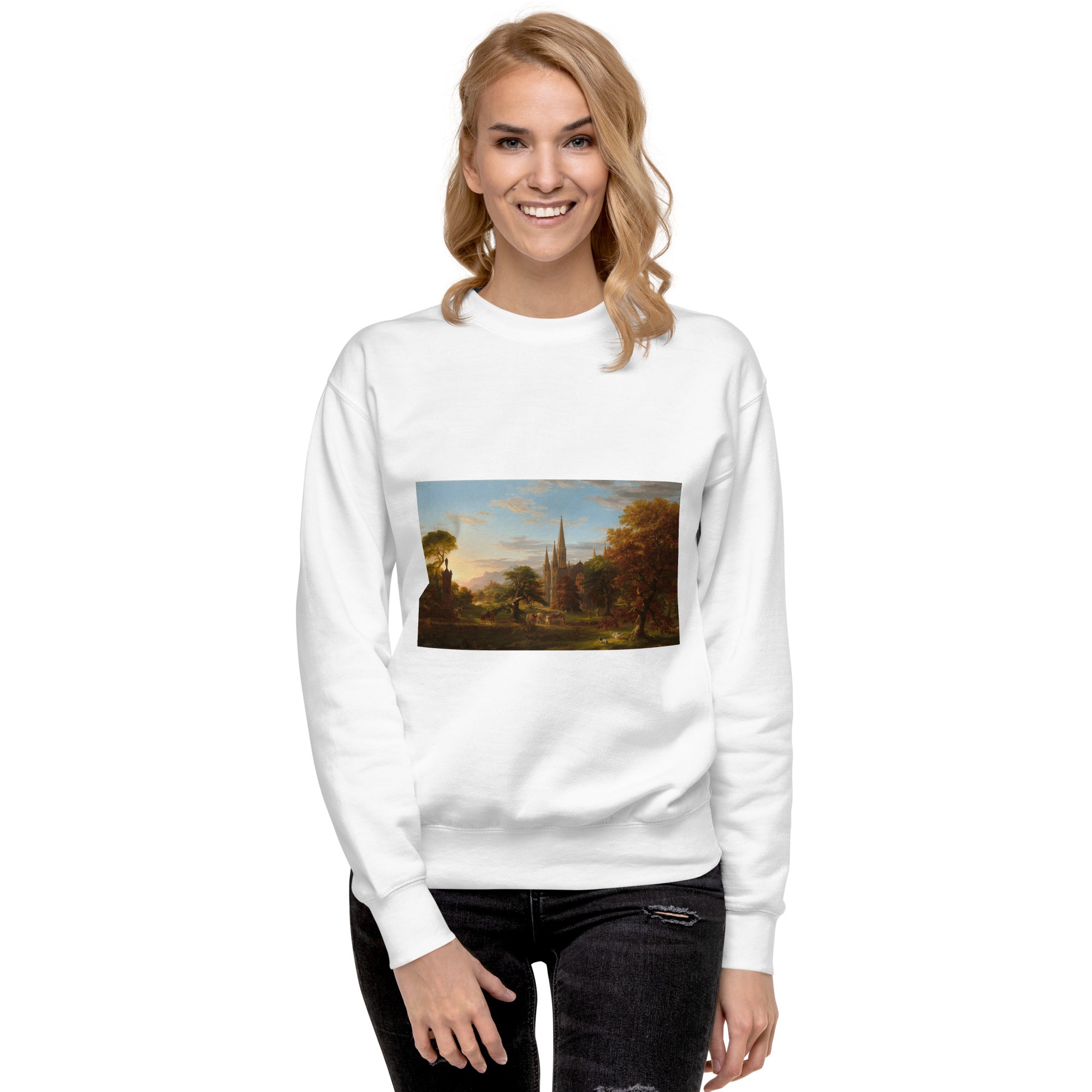 Thomas Cole - Sweatshirt mit berühmtem Gemälde „The Return“ | Premium-Unisex-Sweatshirt