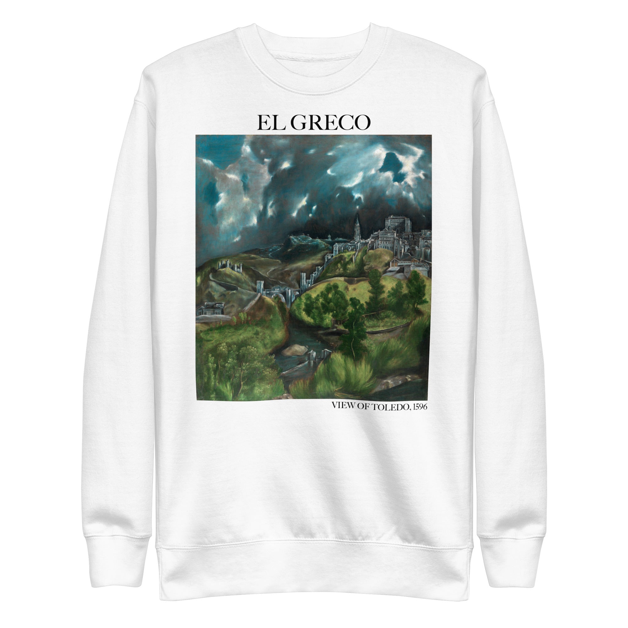 El Greco 'View of Toledo' Famous Painting Sweatshirt | Unisex Premium Sweatshirt