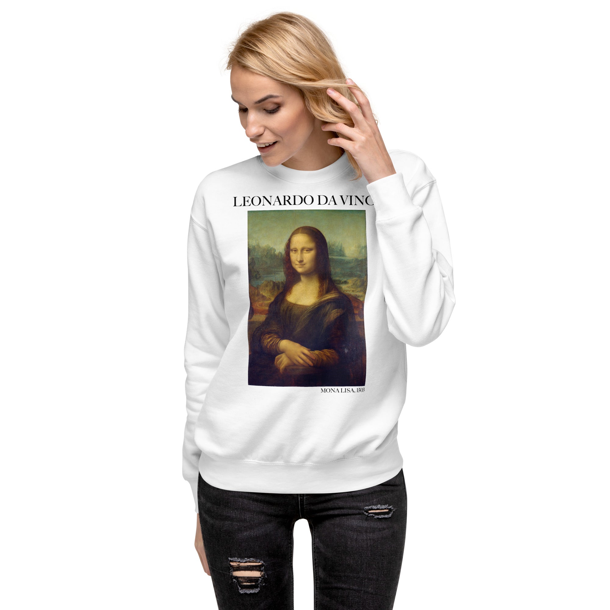 Sweatshirt mit berühmtem Gemälde „Mona Lisa“ von Leonardo da Vinci, Premium-Unisex-Sweatshirt