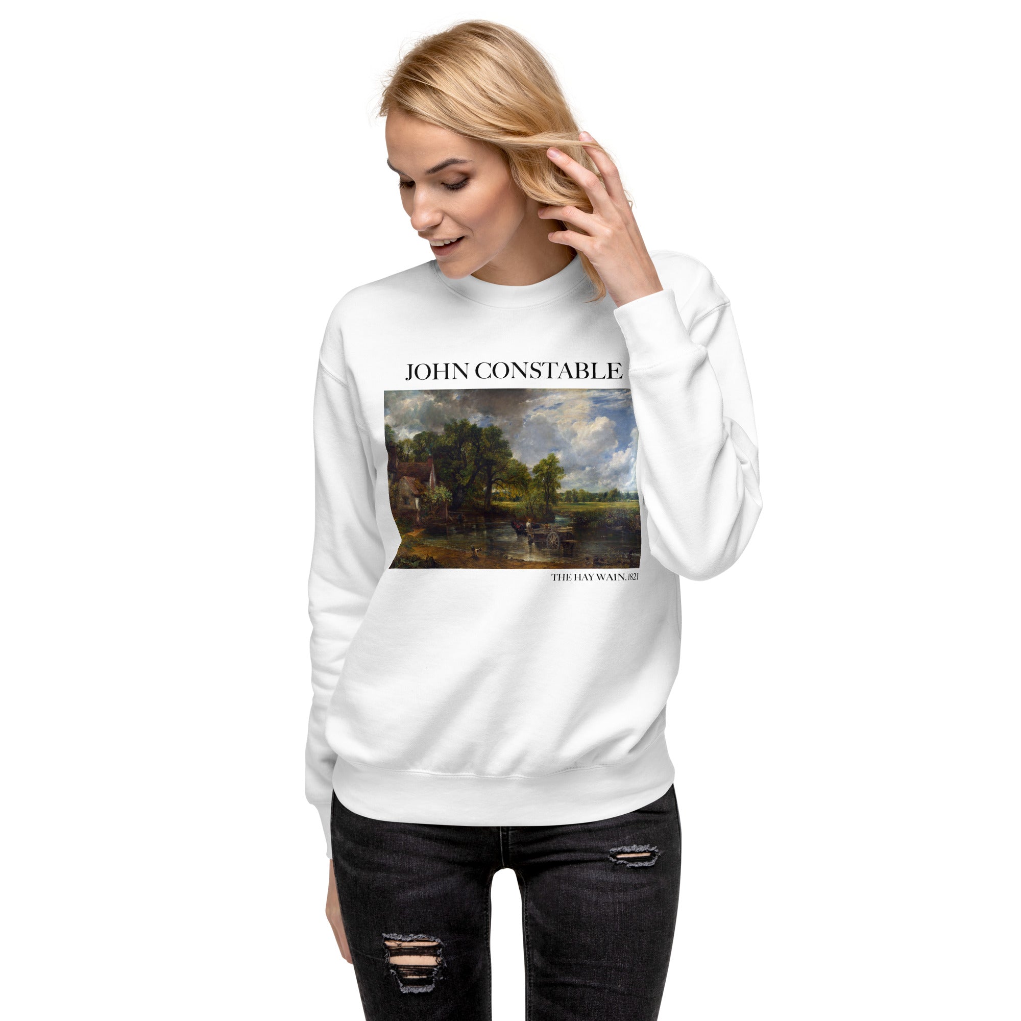 Sweatshirt mit berühmtem Gemälde „The Hay Wain“ von John Constable | Premium-Unisex-Sweatshirt