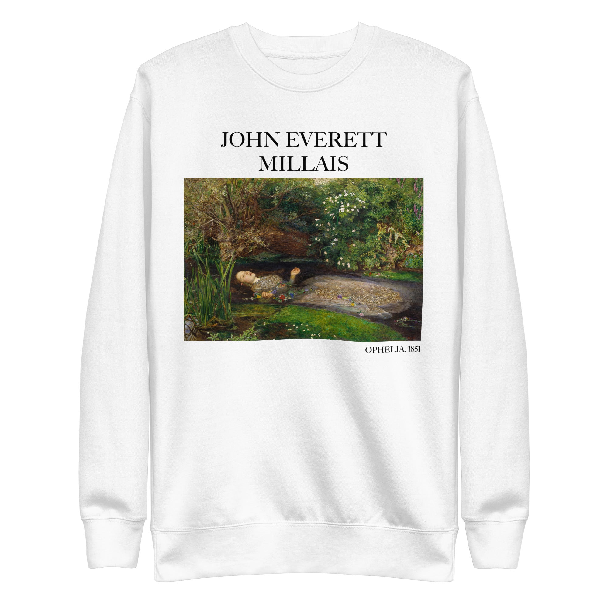 John Everett Millais 'Ophelia' Famous Painting Sweatshirt | Unisex Premium Sweatshirt