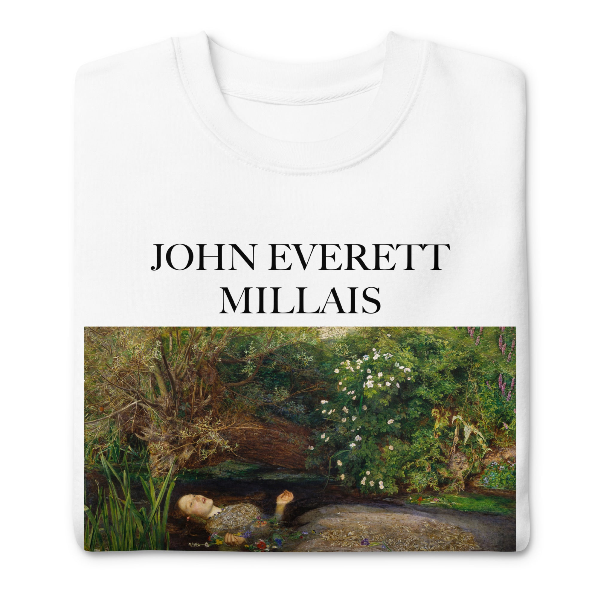 John Everett Millais 'Ophelia' Famous Painting Sweatshirt | Unisex Premium Sweatshirt