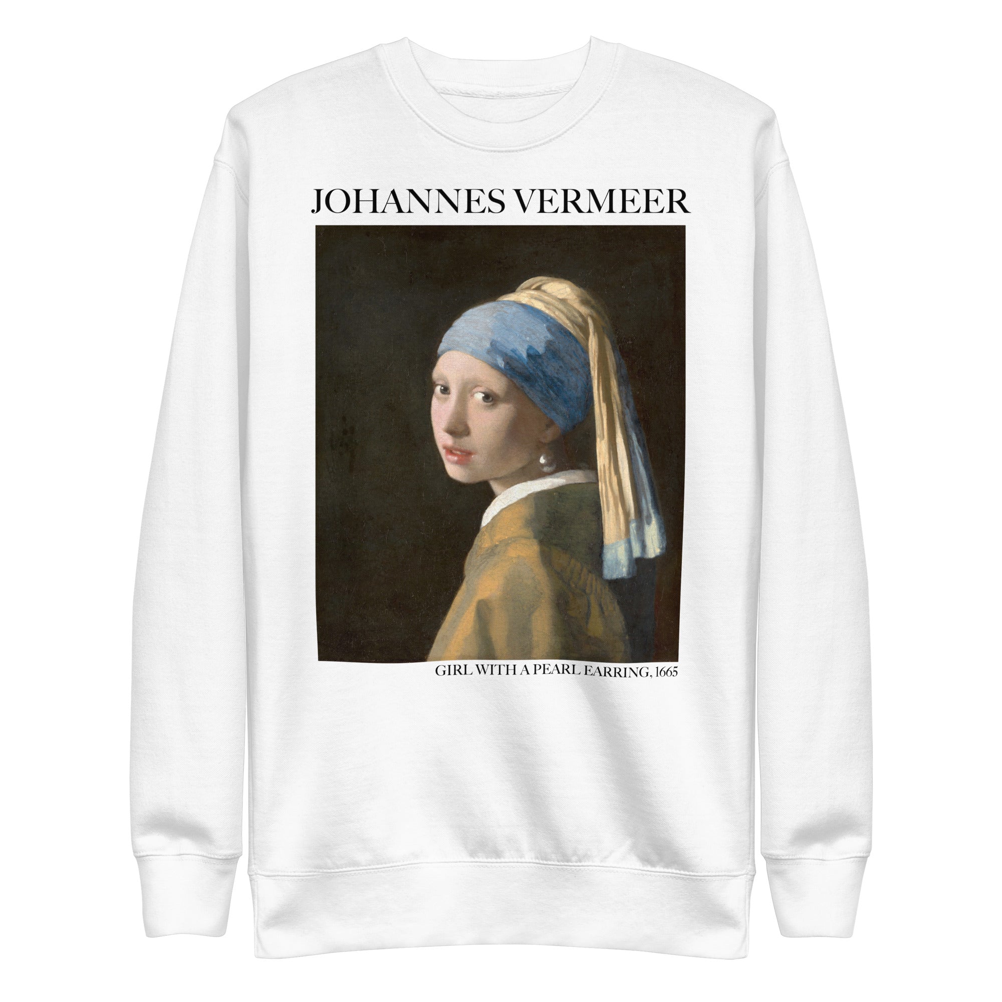 Johannes Vermeer 'Girl with a Pearl Earring' Famous Painting Sweatshirt | Unisex Premium Sweatshirt