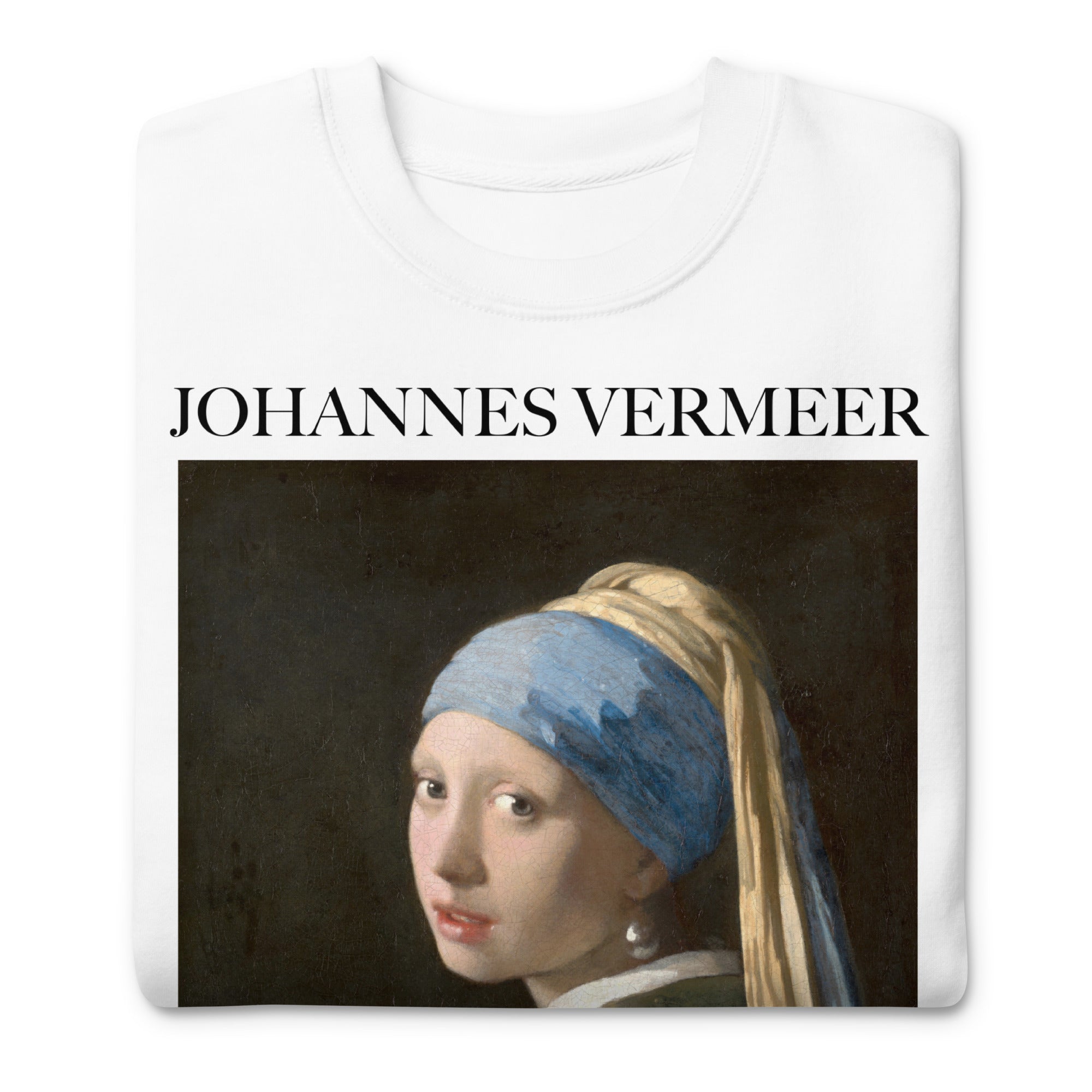 Johannes Vermeer 'Girl with a Pearl Earring' Famous Painting Sweatshirt | Unisex Premium Sweatshirt