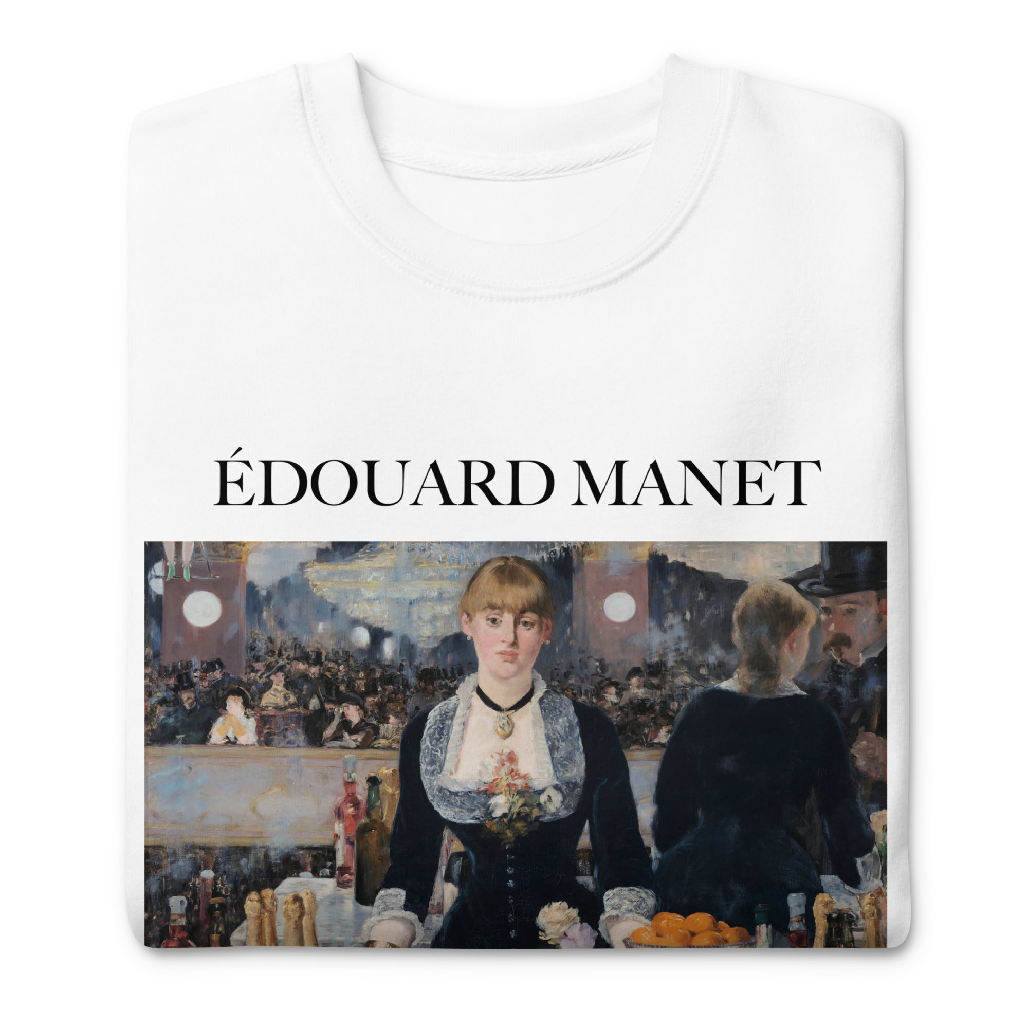 Édouard Manet 'A Bar at the Folies-Bergère' Famous Painting Sweatshirt | Unisex Premium Sweatshirt