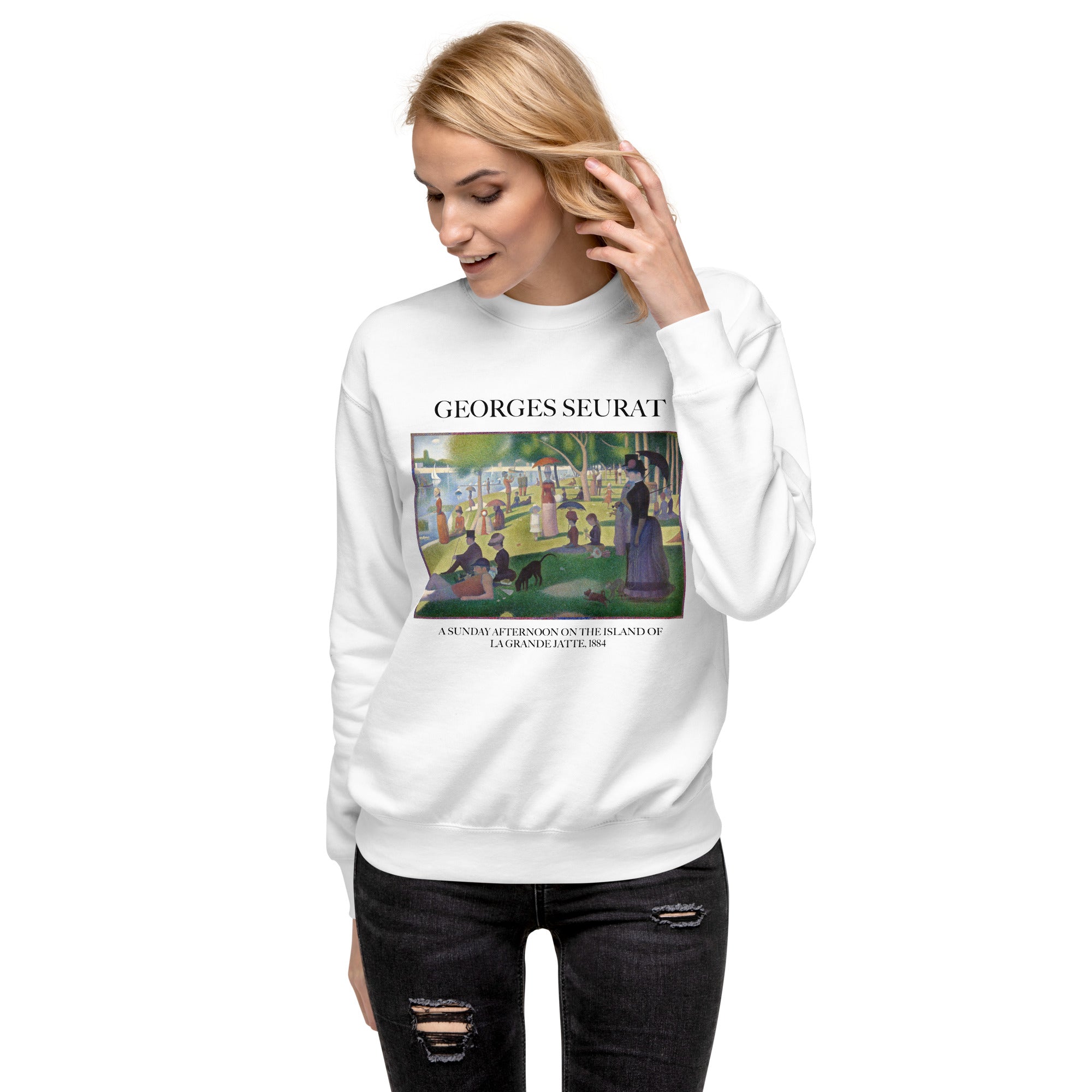 Georges Seurat 'A Sunday Afternoon on the Island of La Grande Jatte' Famous Painting Sweatshirt | Unisex Premium Sweatshirt