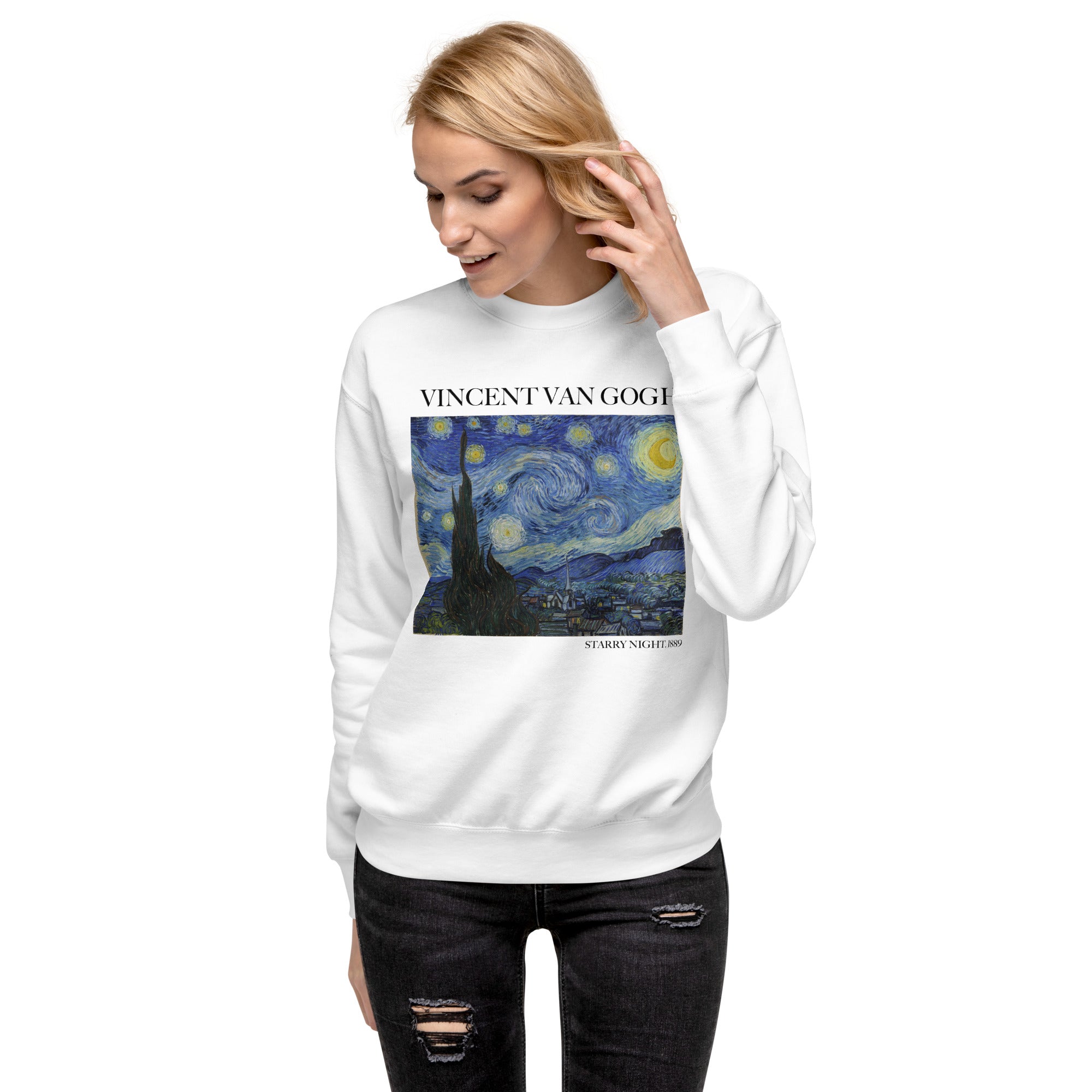 Vincent van Gogh 'Starry Night' Famous Painting Sweatshirt | Unisex Premium Sweatshirt