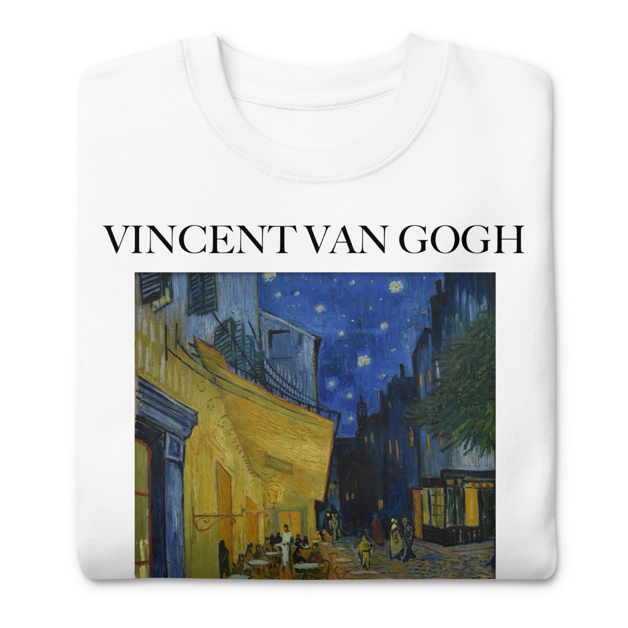 Vincent van Gogh 'Café Terrace at Night' Famous Painting Sweatshirt | Unisex Premium Sweatshirt