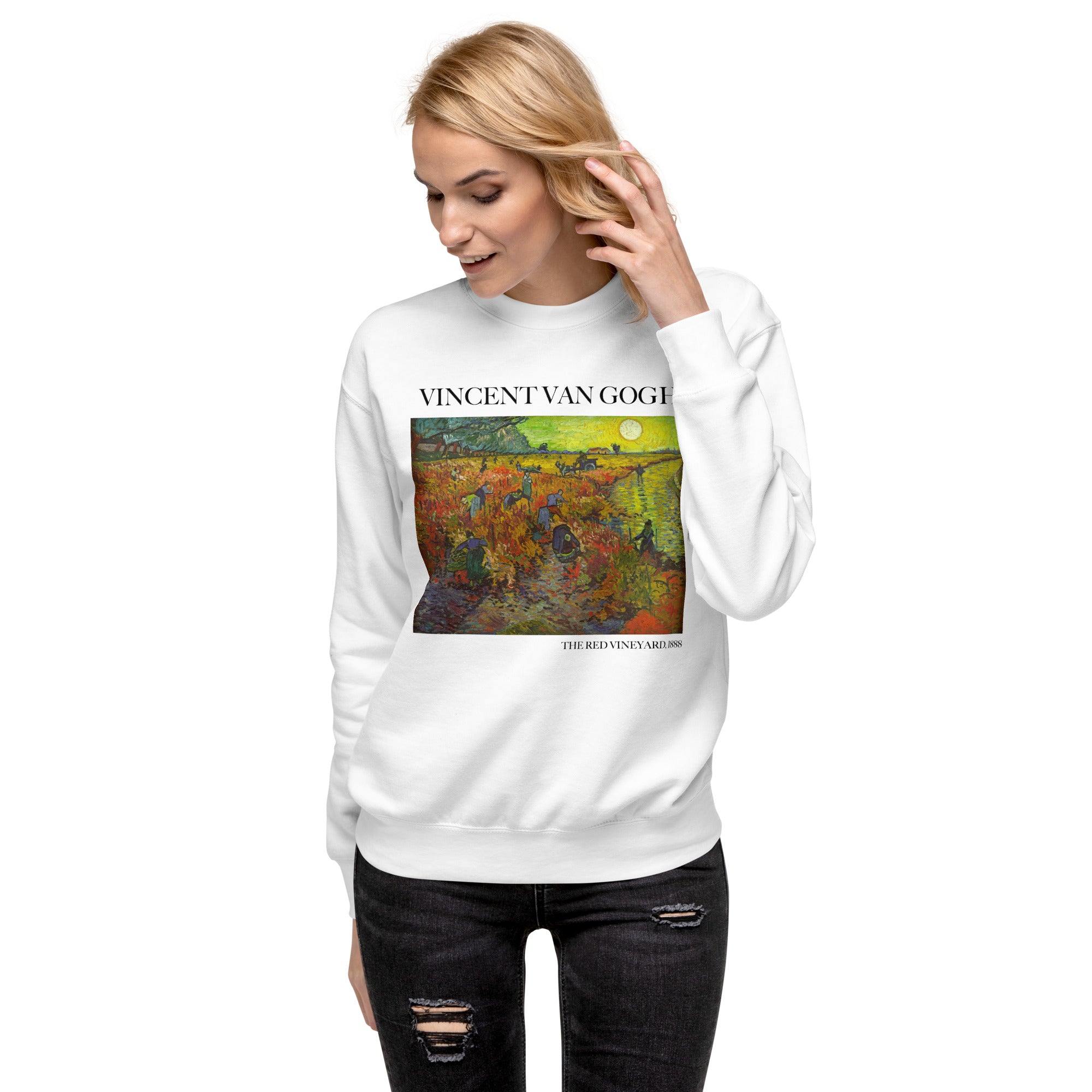 Vincent van Gogh 'The Red Vineyard' Famous Painting Sweatshirt | Unisex Premium Sweatshirt