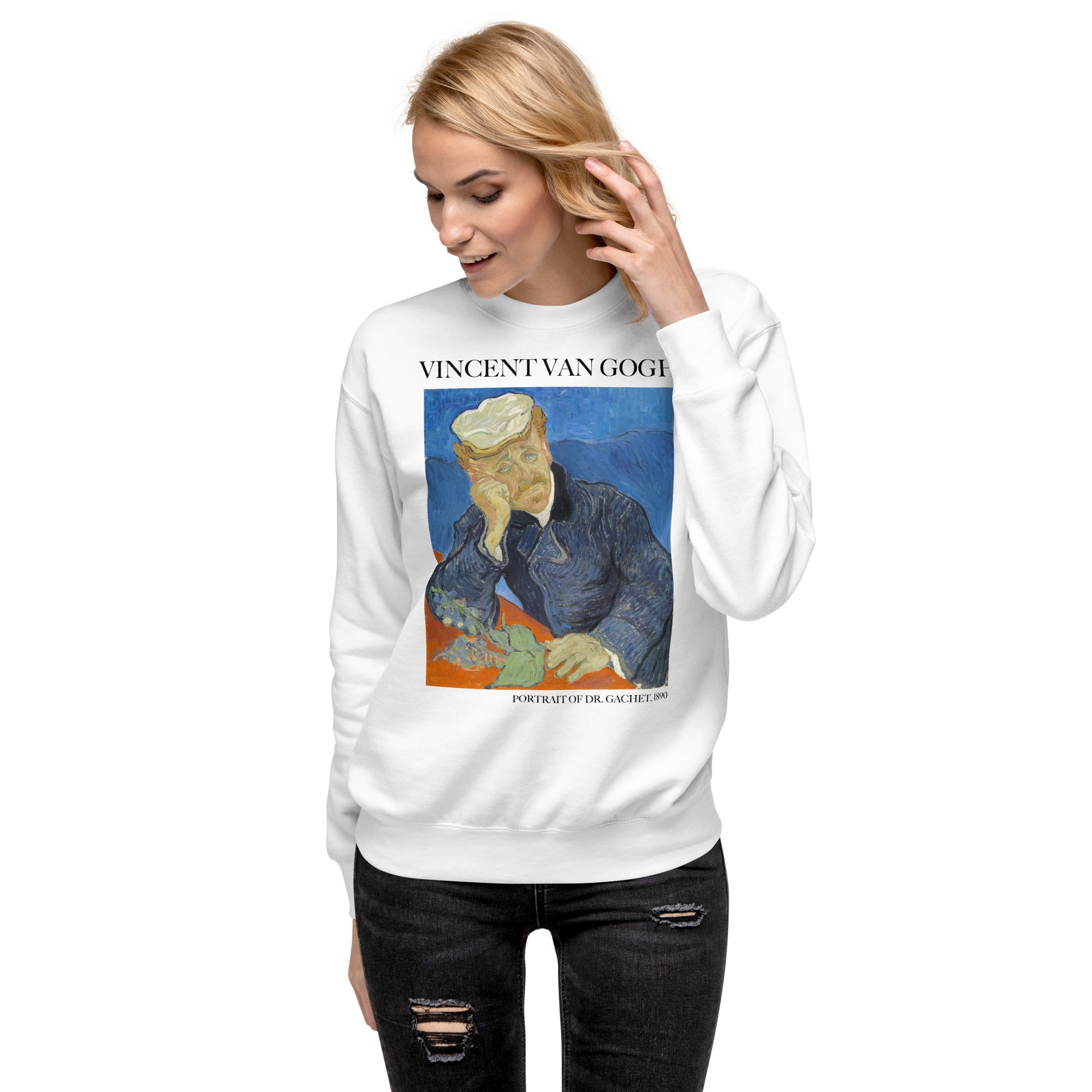 Vincent van Gogh 'Portrait of Dr. Gachet' Famous Painting Sweatshirt | Unisex Premium Sweatshirt