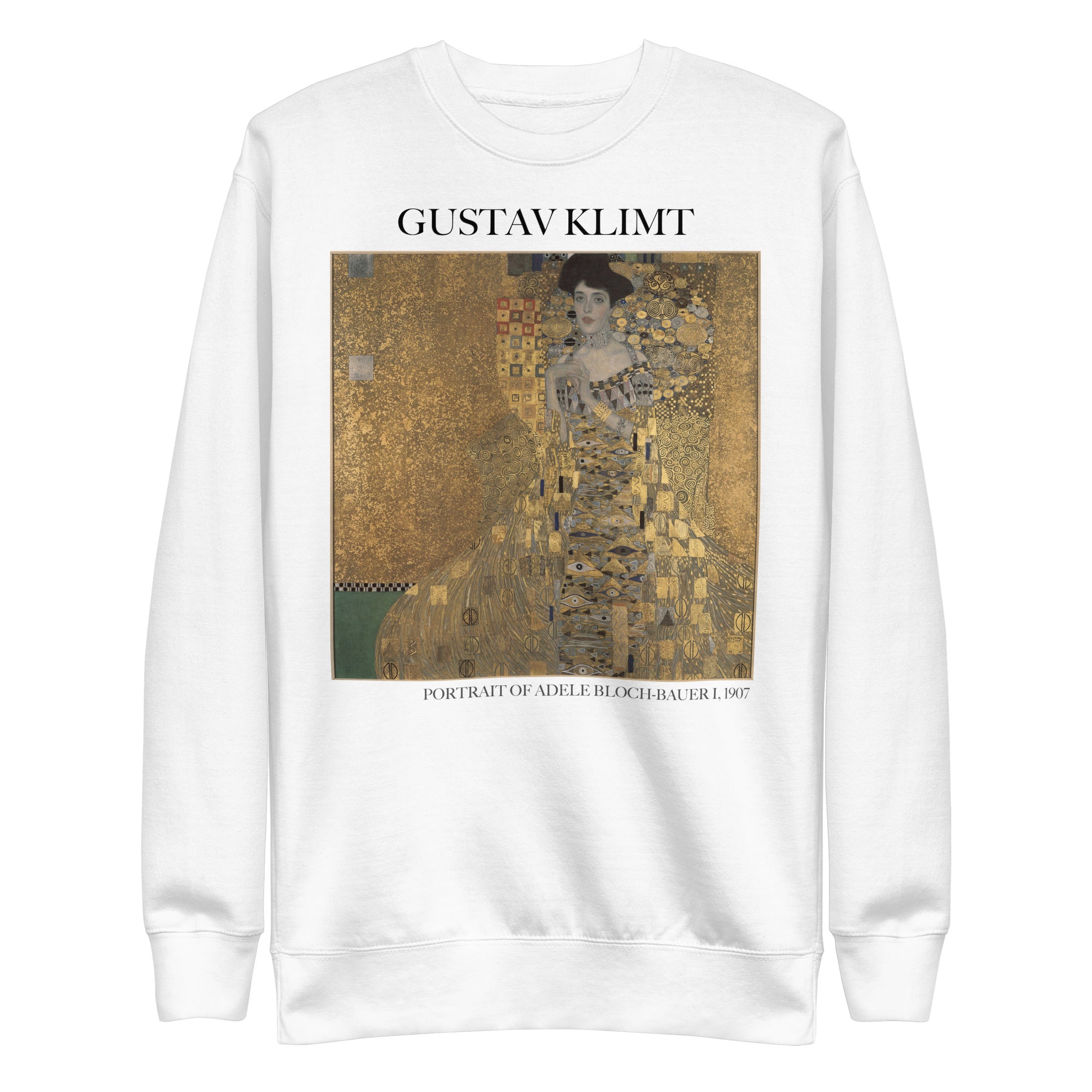 Gustav Klimt 'Portrait of Adele Bloch-Bauer I' Famous Painting Sweatshirt | Unisex Premium Sweatshirt