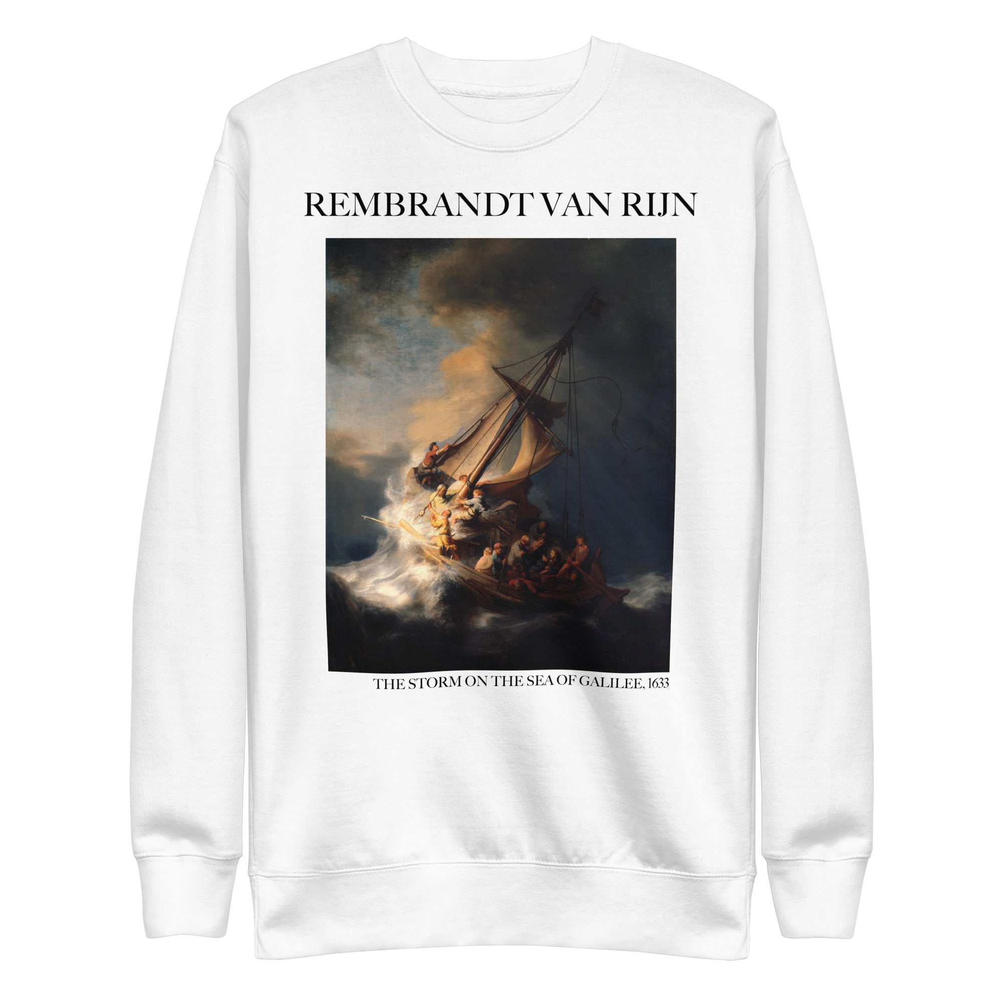 Sweatshirt mit berühmtem Gemälde „Der Sturm auf dem See Genezareth“ von Rembrandt van Rijn, Unisex, Premium-Sweatshirt