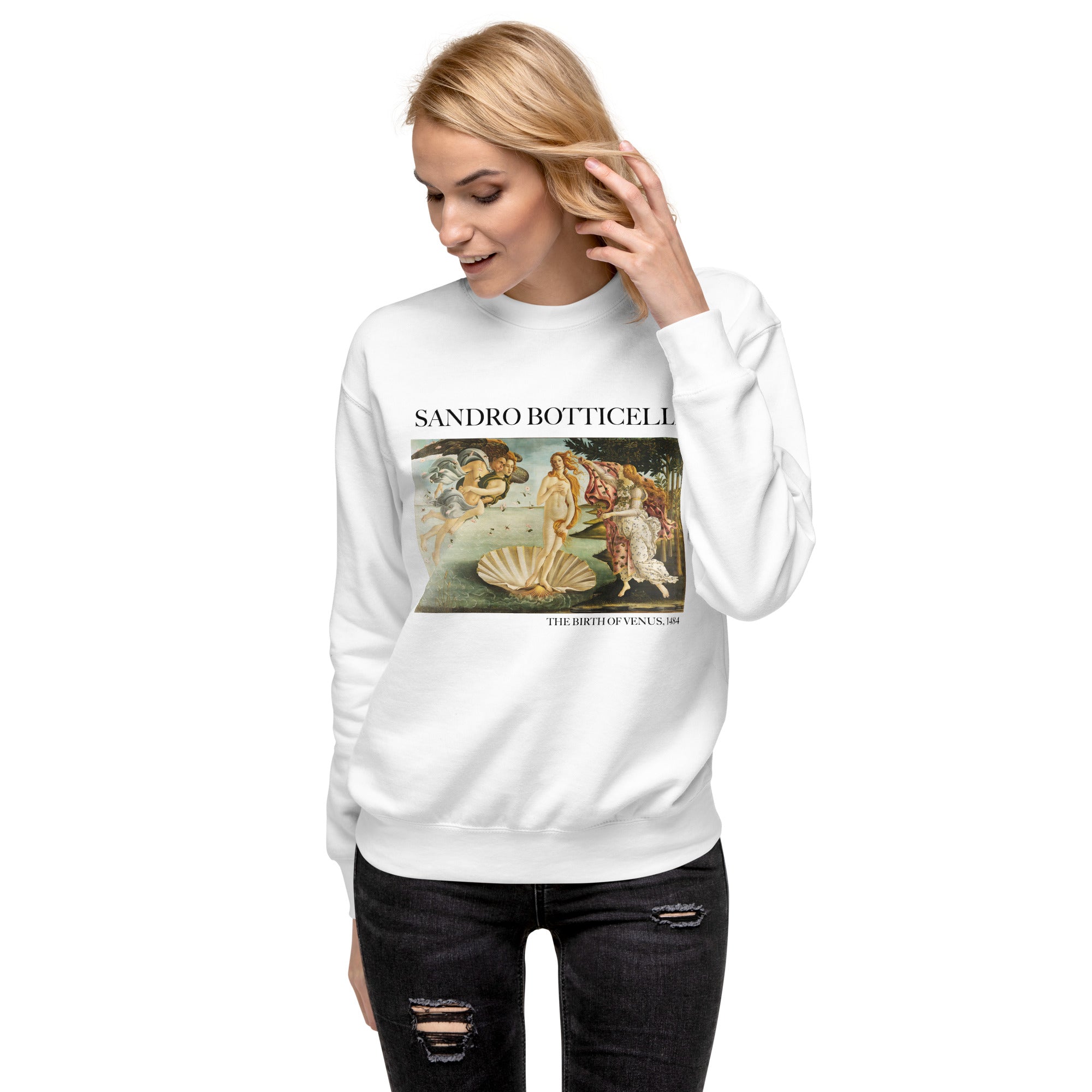 Sweatshirt mit berühmtem Gemälde „Die Geburt der Venus“ von Sandro Botticelli | Premium-Unisex-Sweatshirt