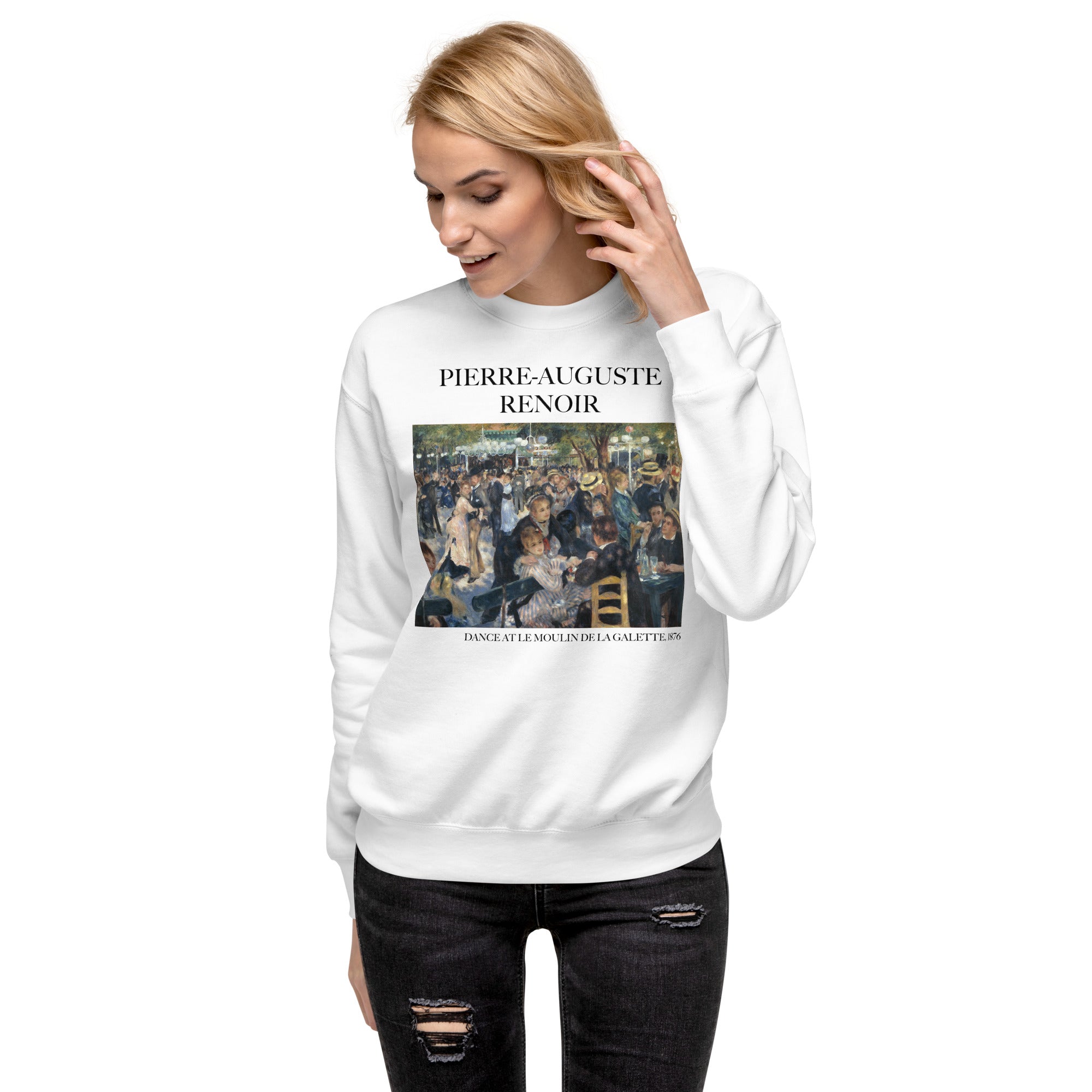 Pierre-Auguste Renoir 'Dance at Le Moulin de la Galette' Famous Painting Sweatshirt | Unisex Premium Sweatshirt