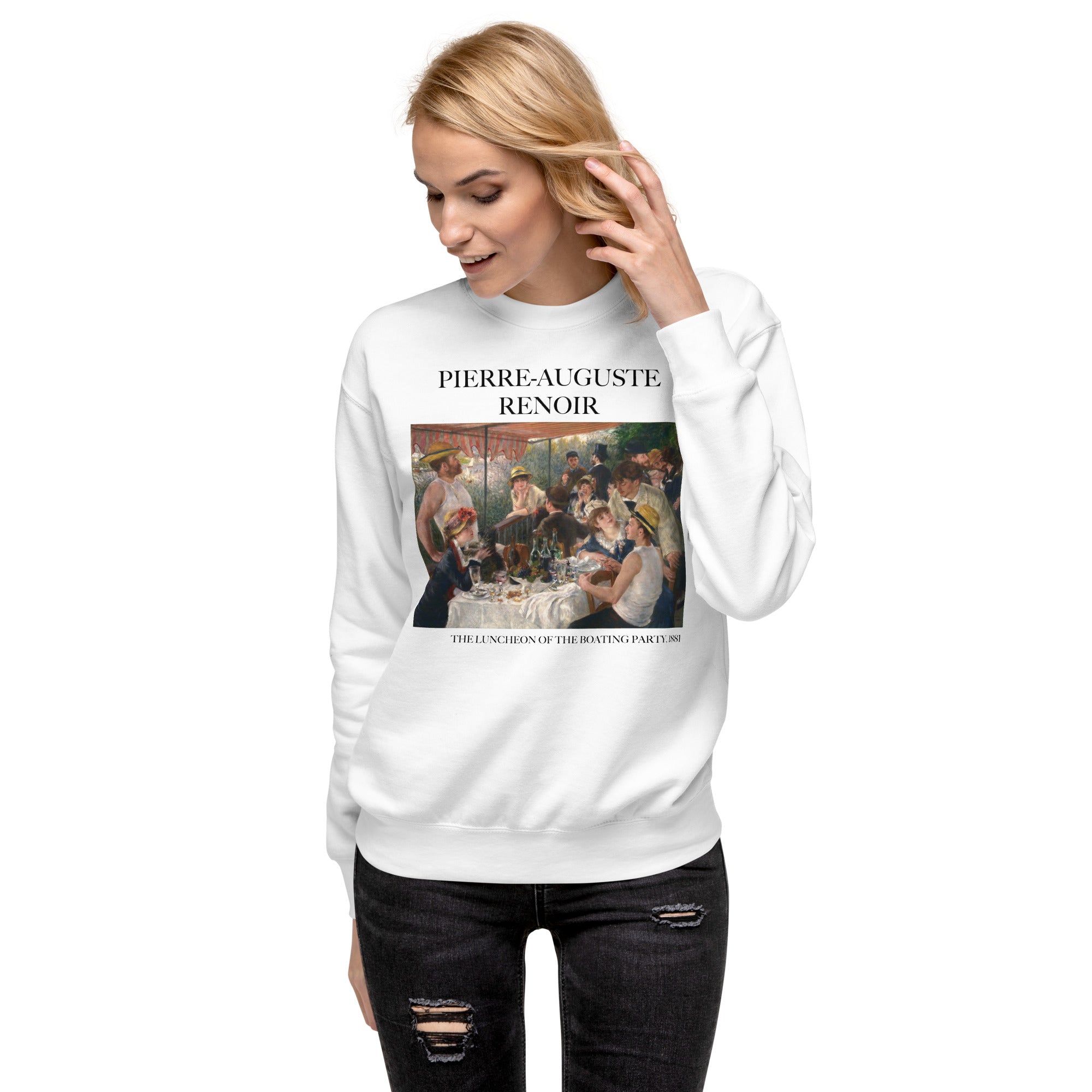 Pierre-Auguste Renoir 'The Luncheon of the Boating Party' Famous Painting Sweatshirt | Unisex Premium Sweatshirt