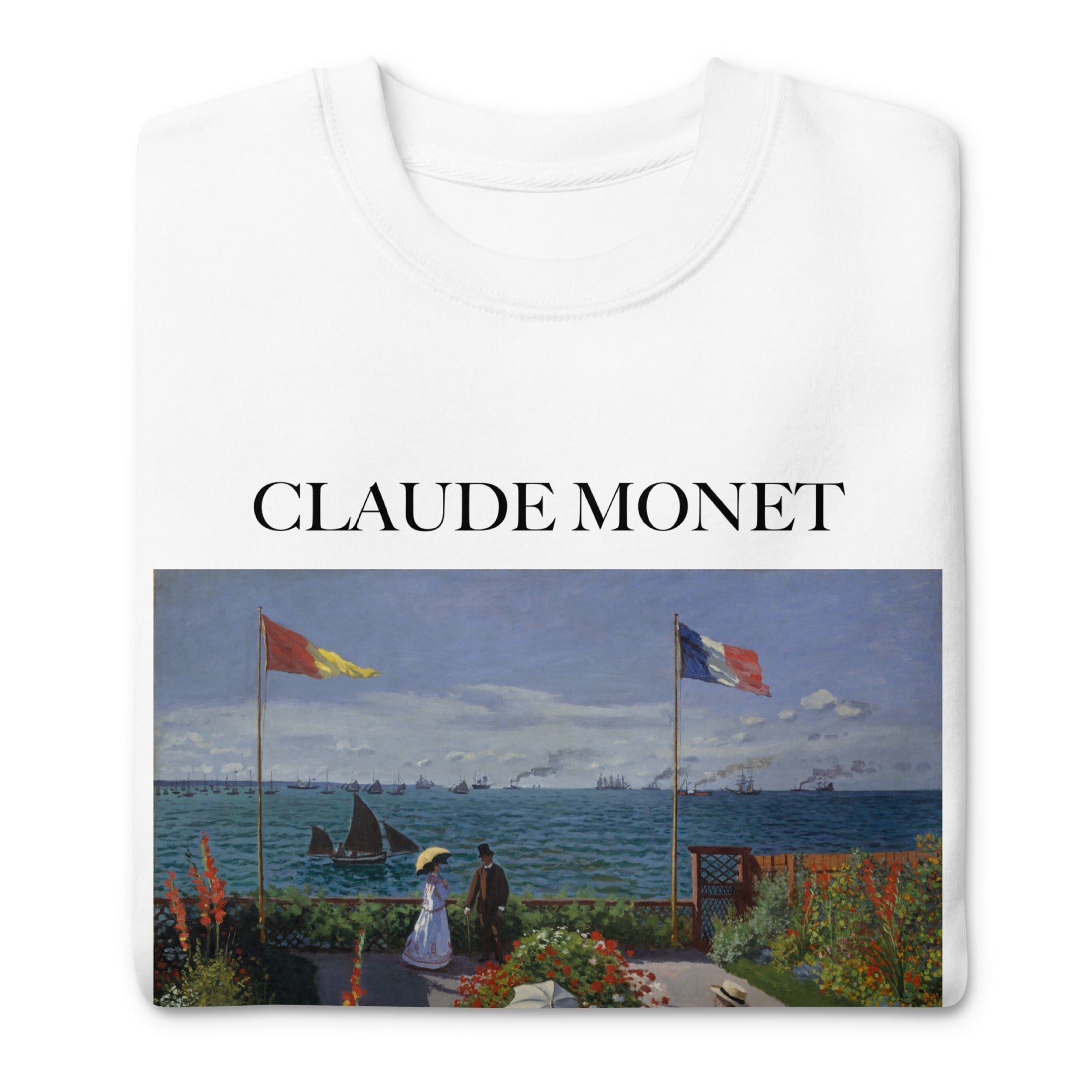 Sweatshirt „Der Garten in Sainte-Adresse“ von Claude Monet, berühmtes Gemälde, Unisex, Premium-Sweatshirt